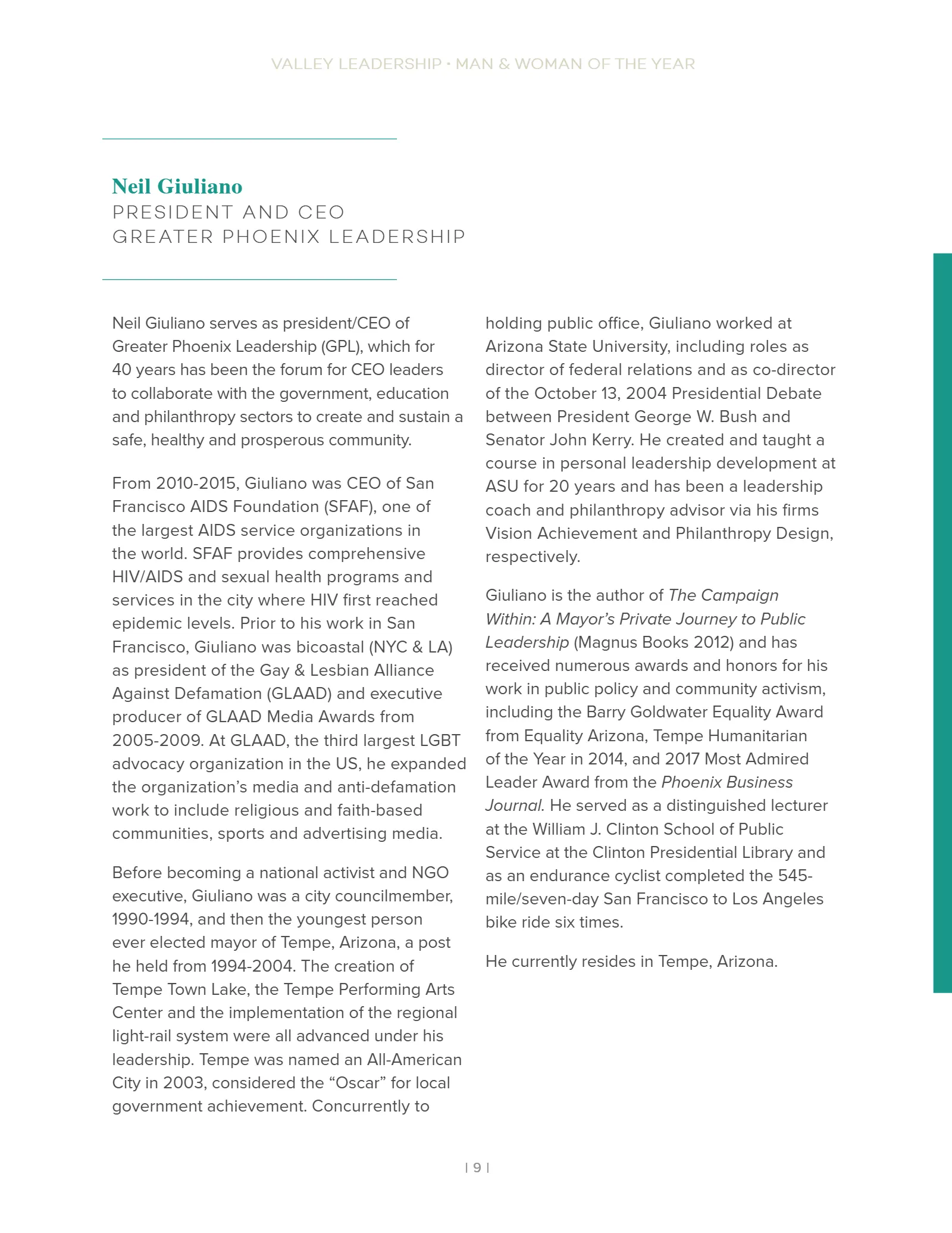69th Annual Valley Leadership Man & Woman of the Year, page 9