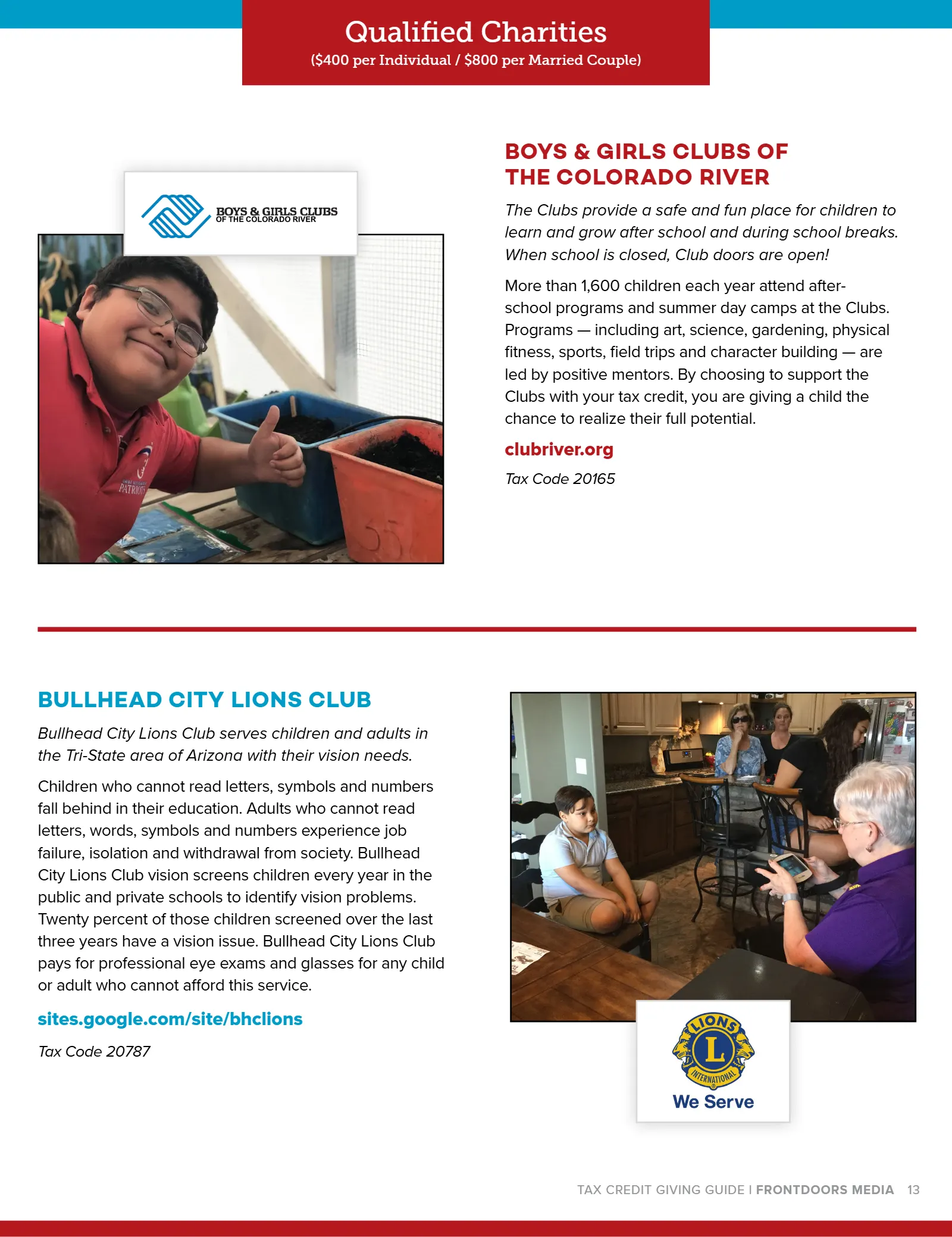 Arizona Tax Credit Guide 2020-2021 — Bullhead City Area Edition, page 13