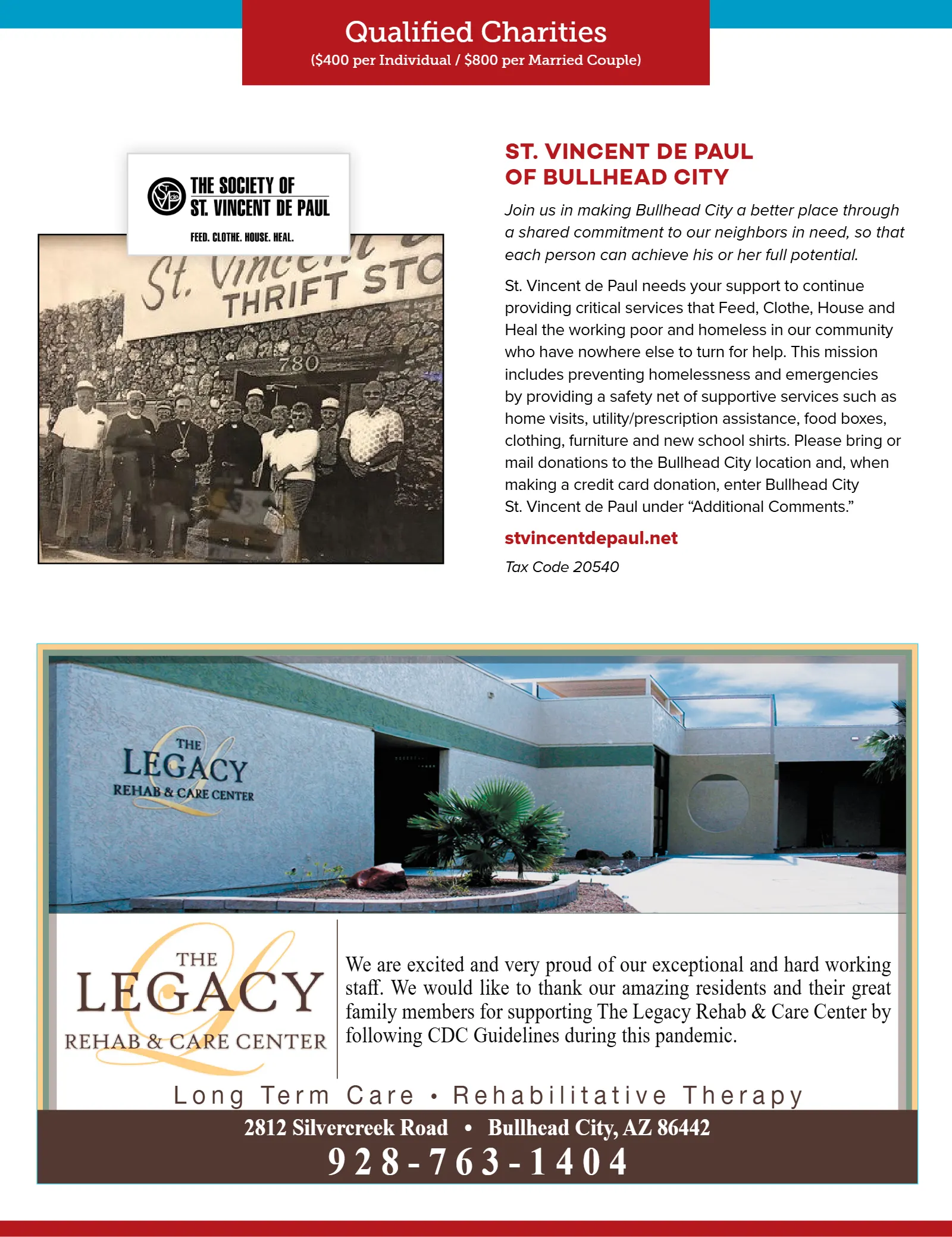 Arizona Tax Credit Guide 2020-2021 — Bullhead City Area Edition, page 17