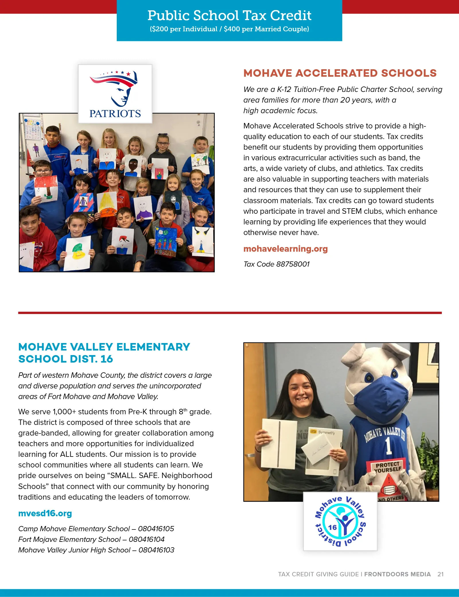 Arizona Tax Credit Guide 2020-2021 — Bullhead City Area Edition, page 21