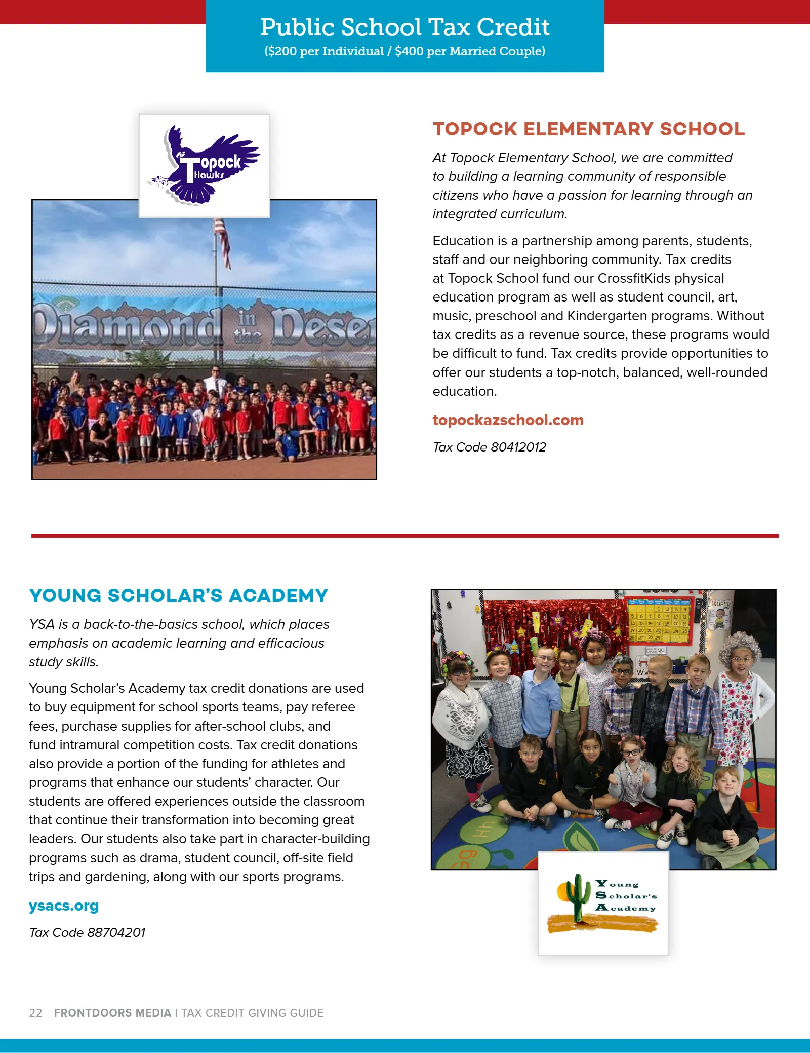 Arizona Tax Credit Guide 2020-2021 — Bullhead City Area Edition, page 22