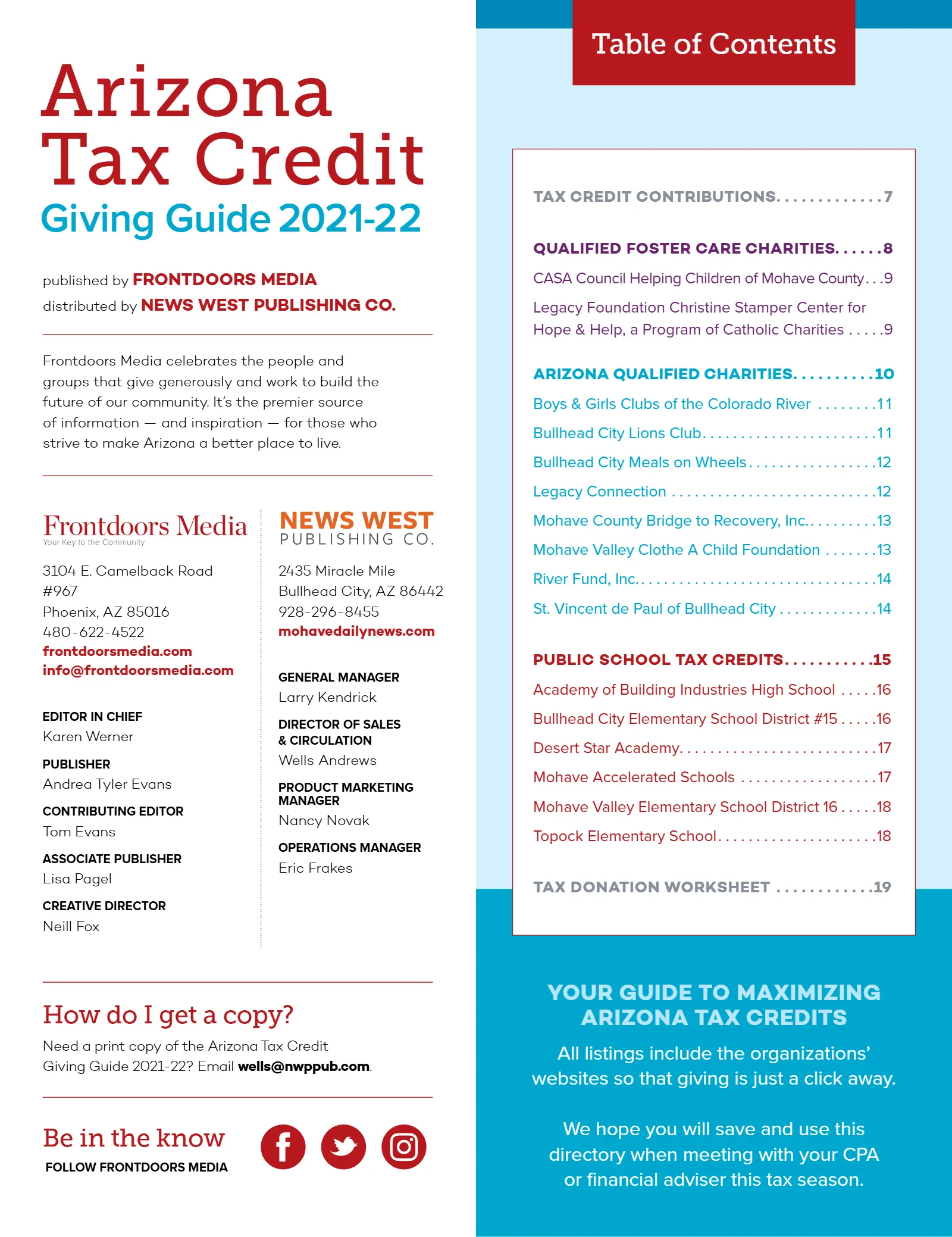 Arizona Tax Credit Guide 2021-22 — Bullhead City Area Edition, page 4