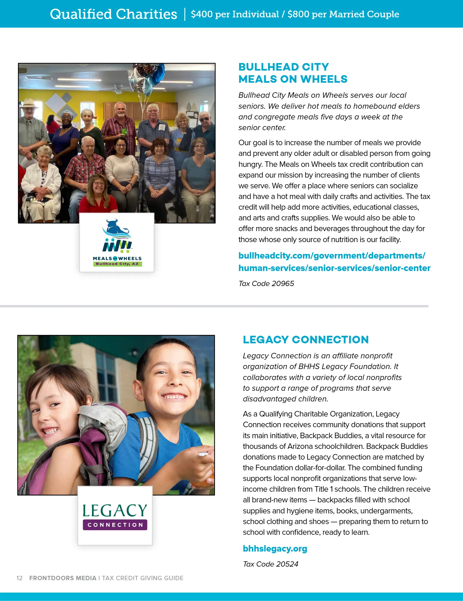Arizona Tax Credit Guide 2021-22 — Bullhead City Area Edition, page 12