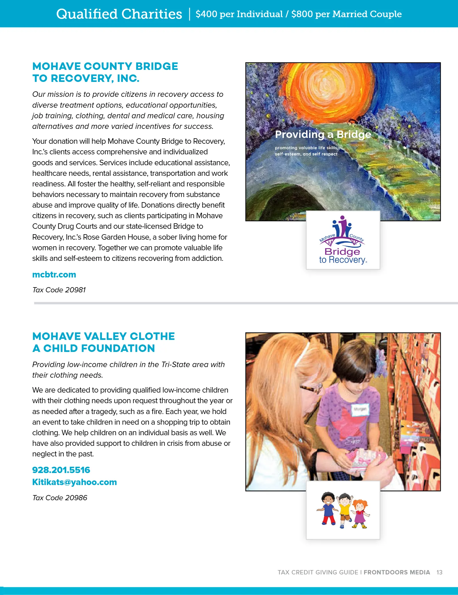 Arizona Tax Credit Guide 2021-22 — Bullhead City Area Edition, page 13