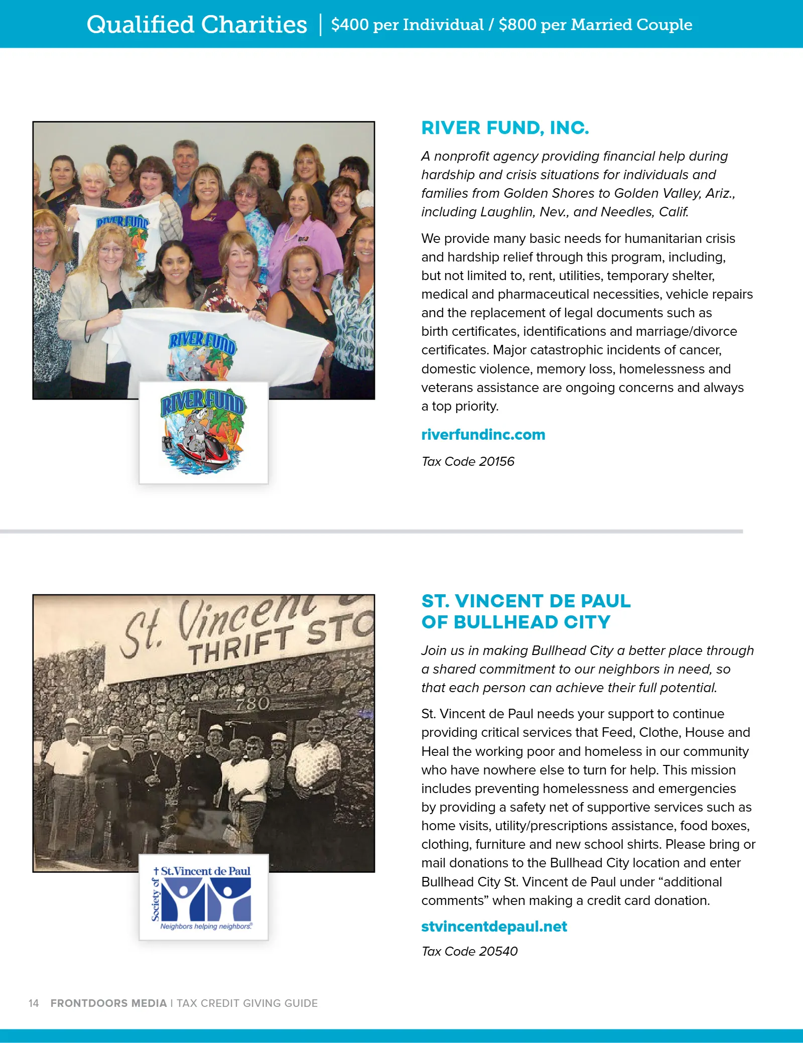Arizona Tax Credit Guide 2021-22 — Bullhead City Area Edition, page 14