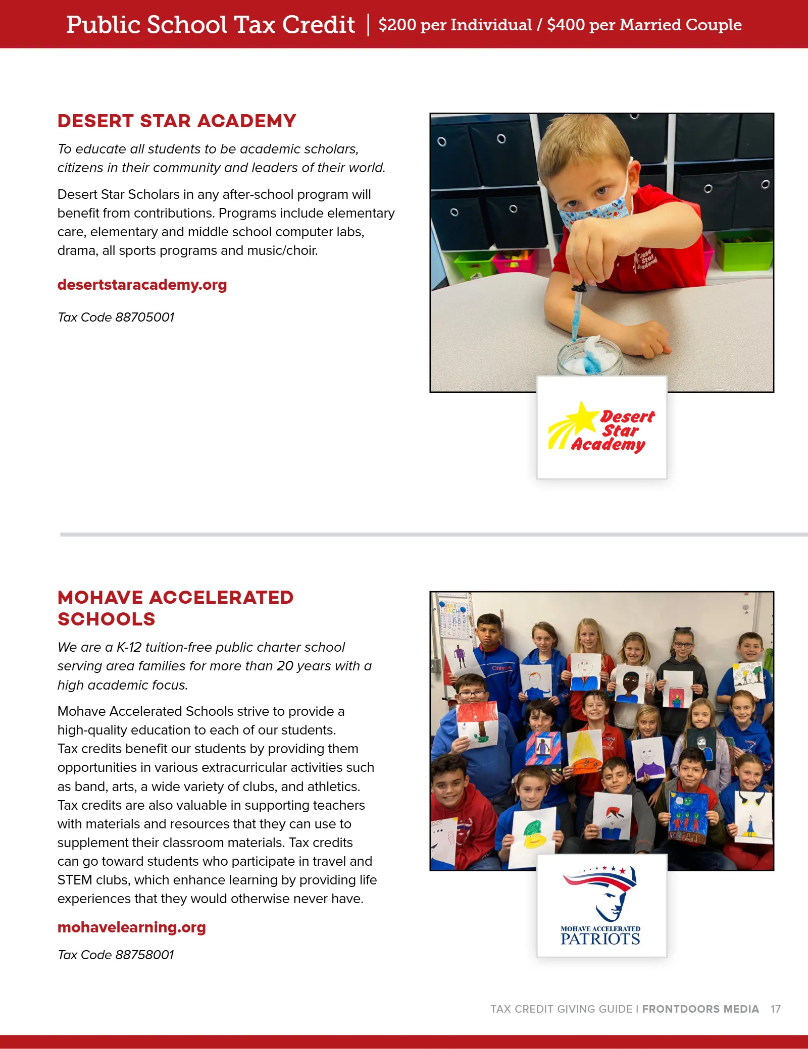 Arizona Tax Credit Guide 2021-22 — Bullhead City Area Edition, page 17