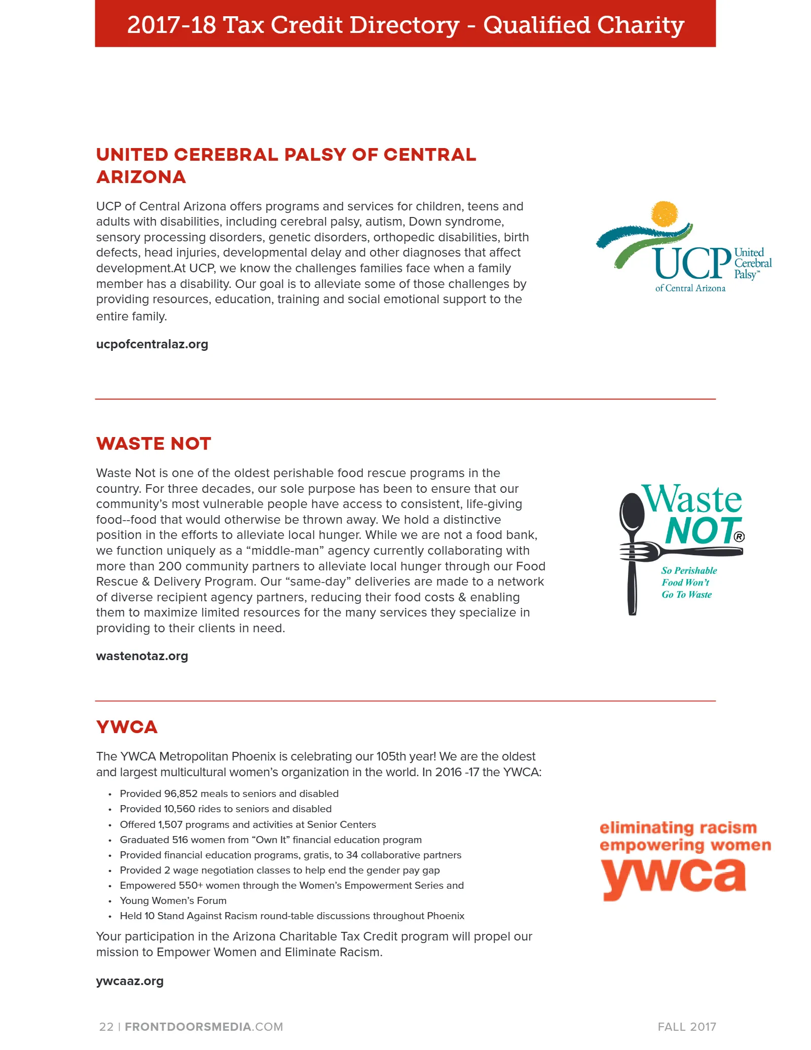 Arizona Tax Credit Guide 2017-18 — Maricopa County Edition, page 22