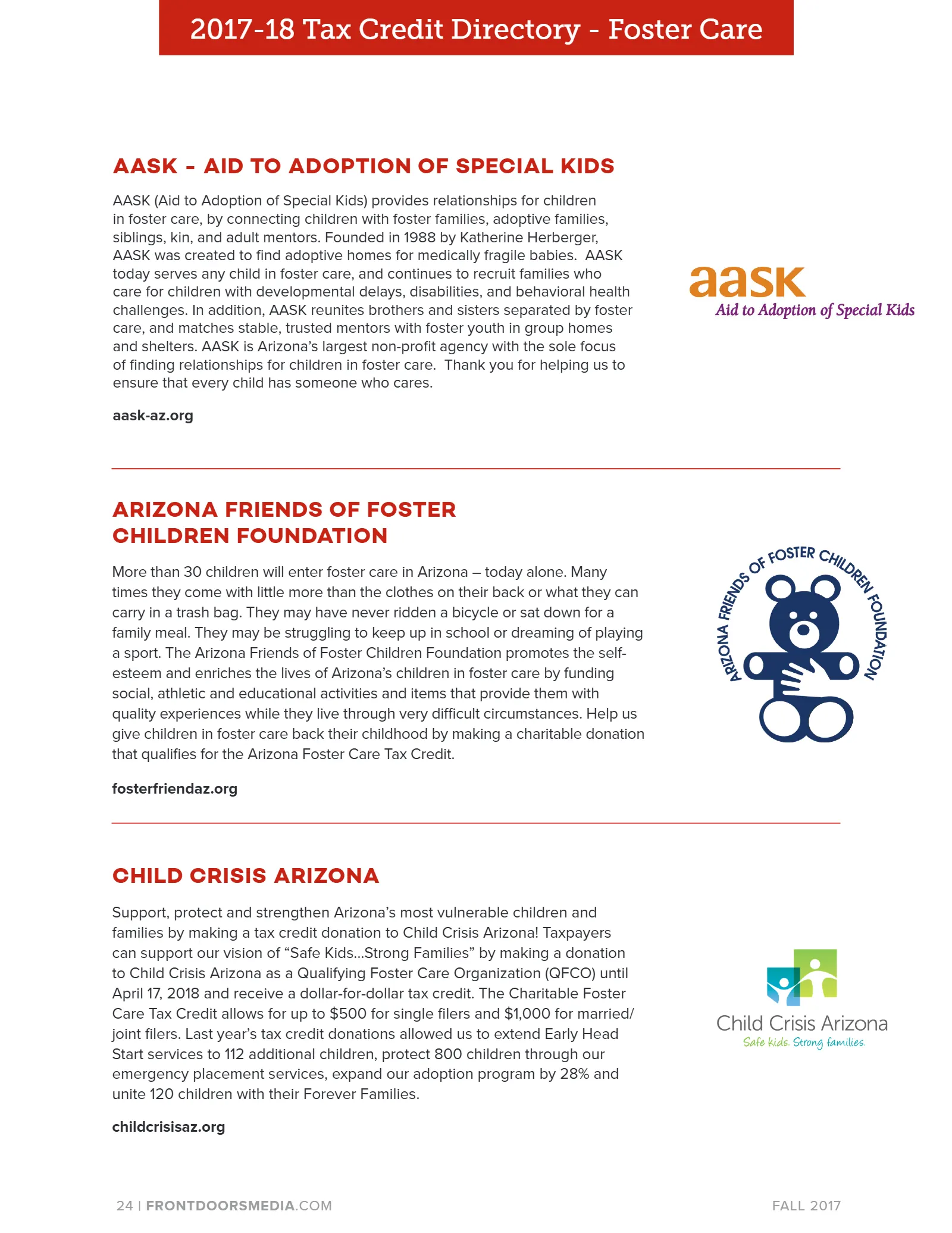 Arizona Tax Credit Guide 2017-18 — Maricopa County Edition, page 24