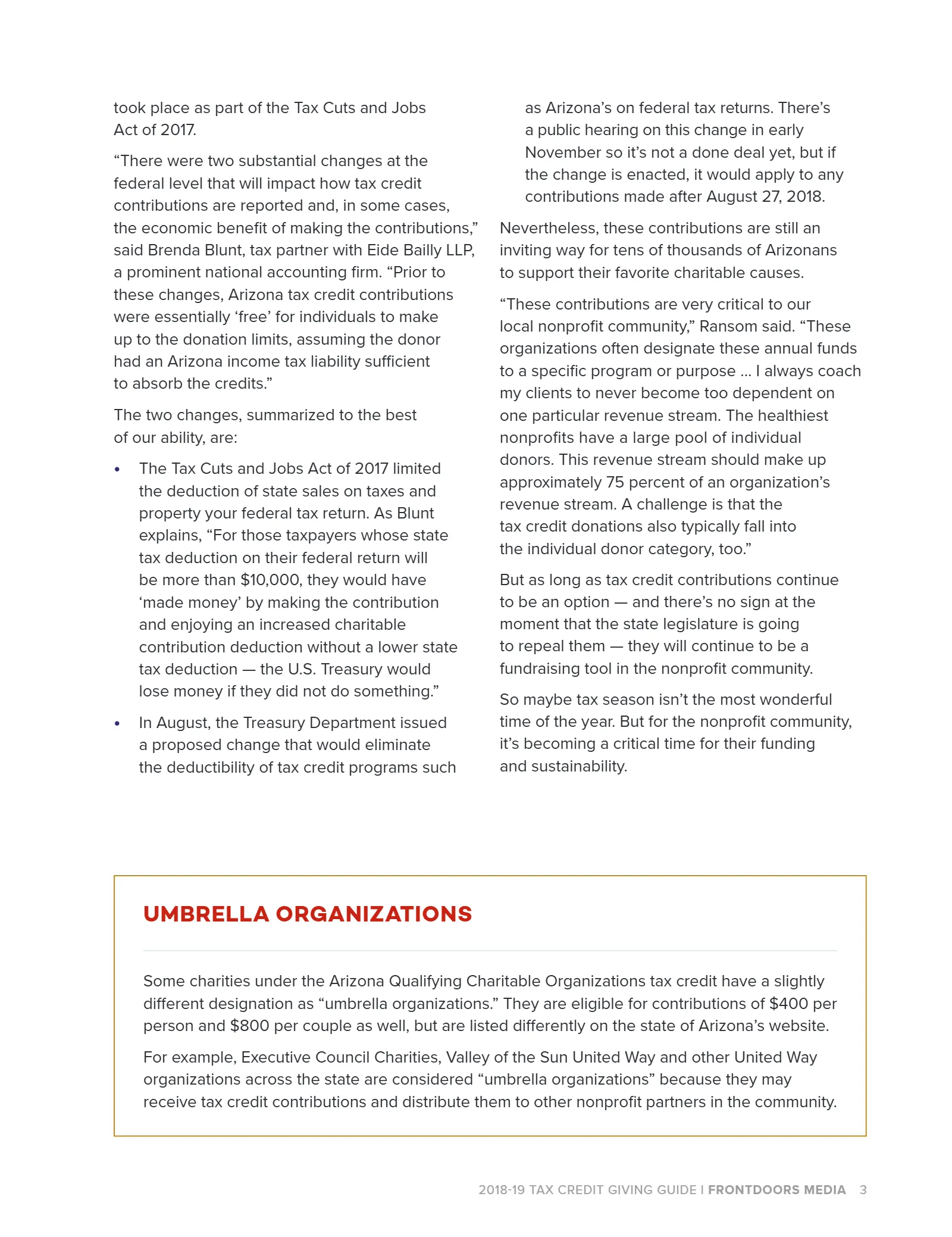 Arizona Tax Credit Guide 2018-19 — Maricopa County Edition, page 5