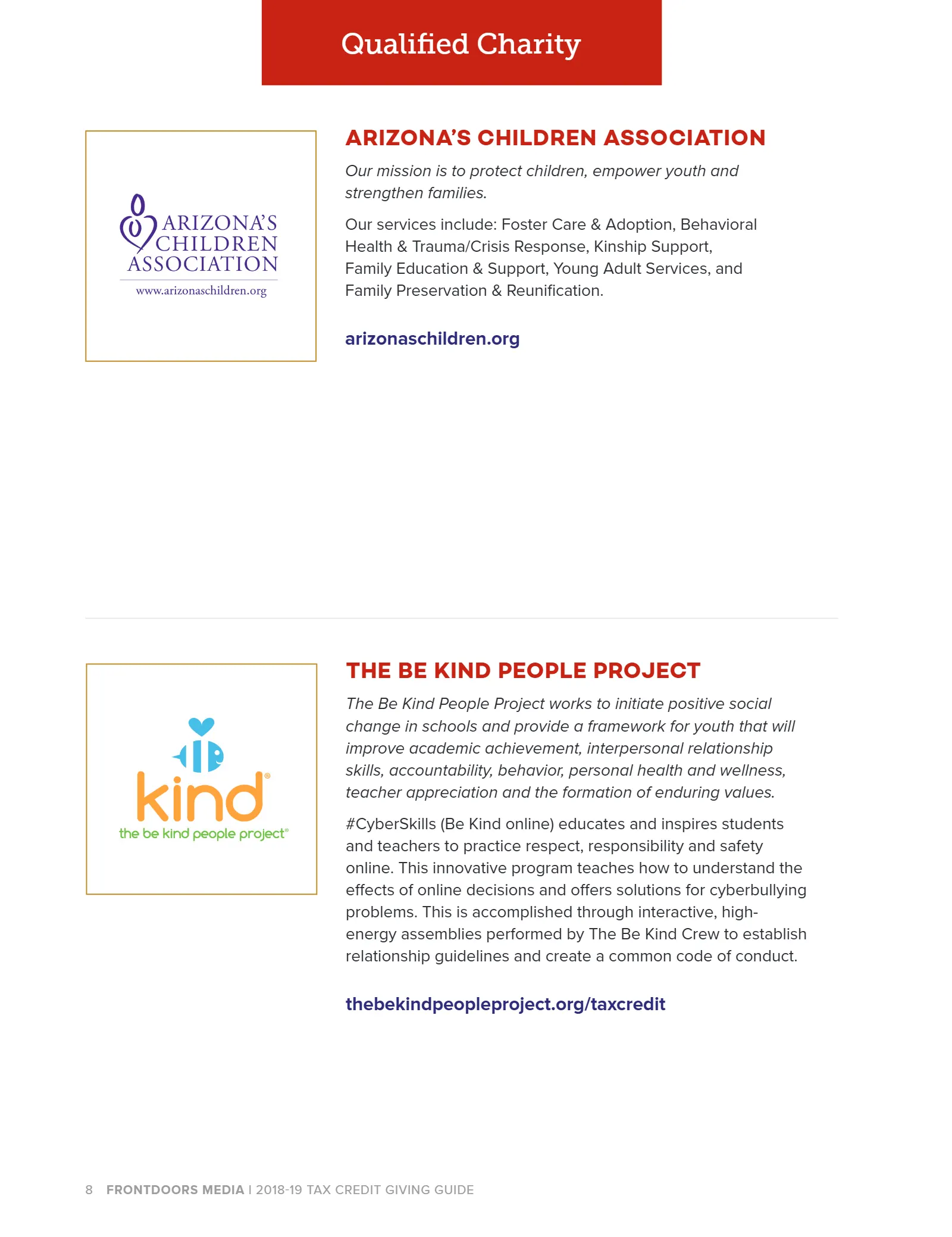 Arizona Tax Credit Guide 2018-19 — Maricopa County Edition, page 10