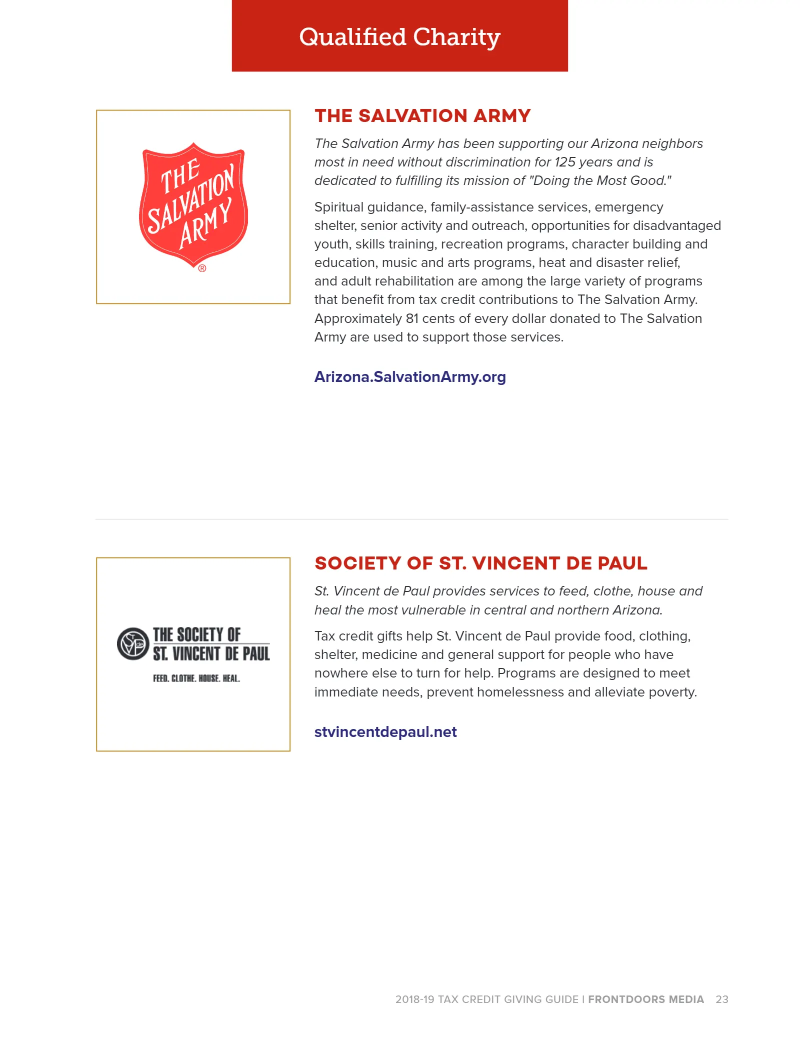 Arizona Tax Credit Guide 2018-19 — Maricopa County Edition, page 25
