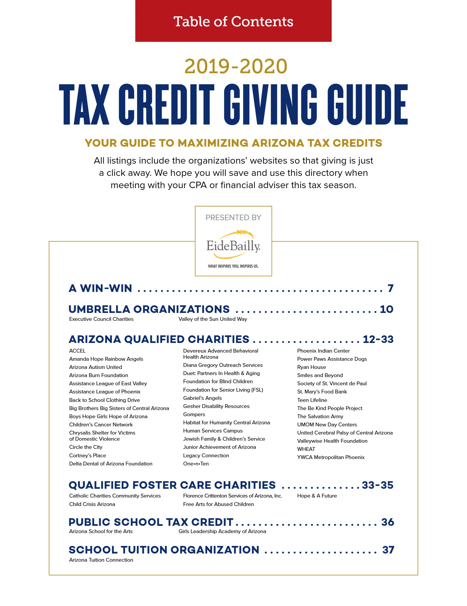 Arizona Tax Credit Guide 2019-2020 — Maricopa County Edition, page 5