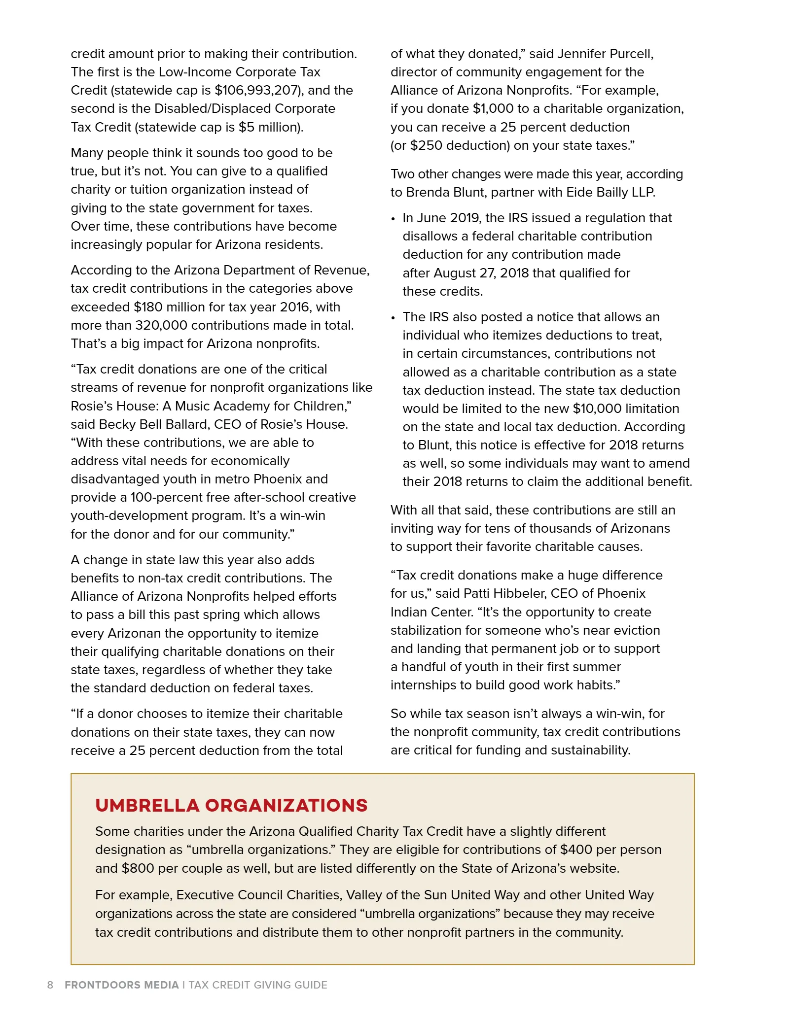 Arizona Tax Credit Guide 2019-2020 — Maricopa County Edition, page 8