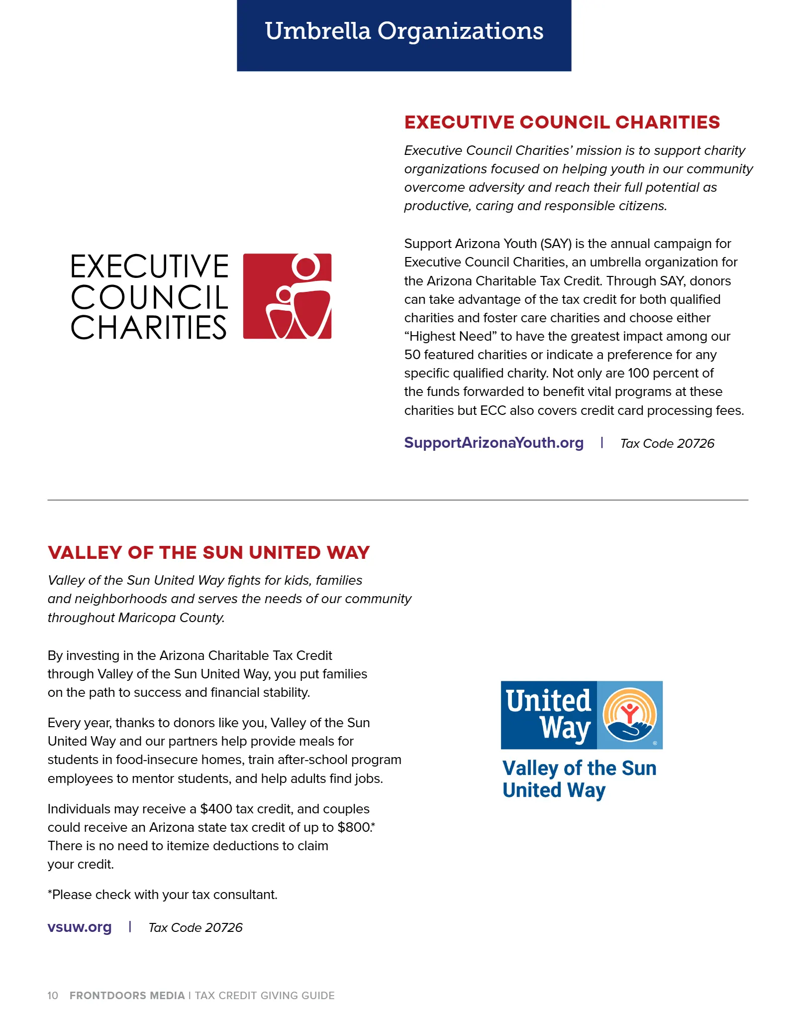 Arizona Tax Credit Guide 2019-2020 — Maricopa County Edition, page 10