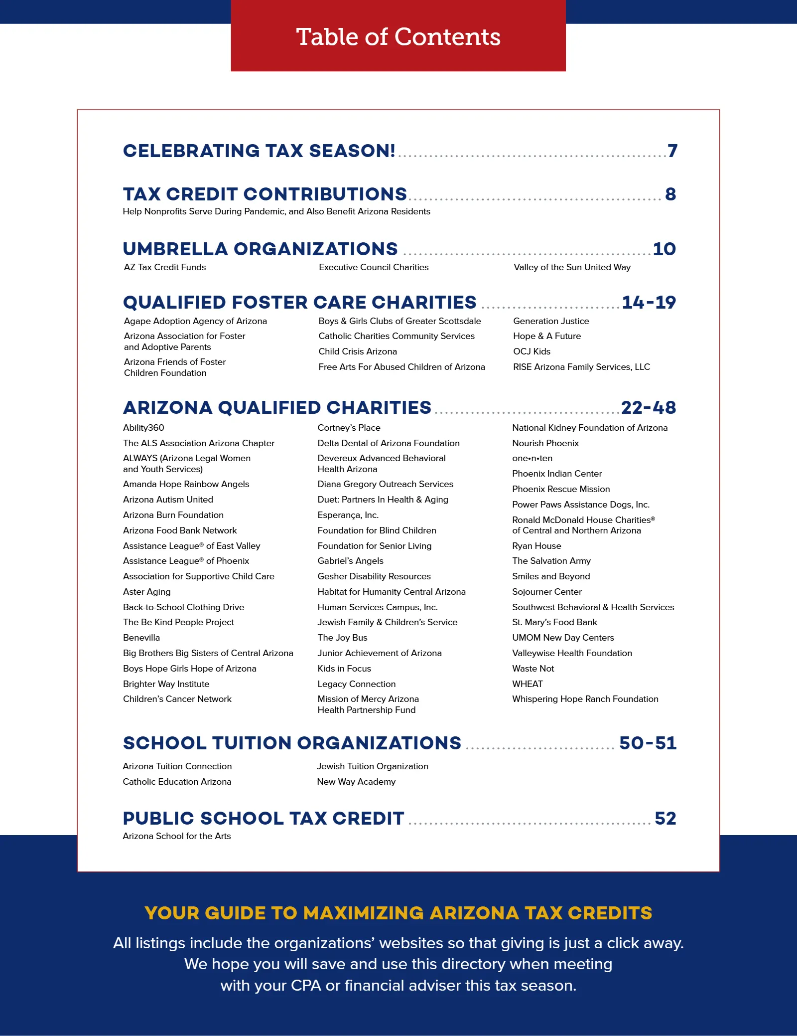 Arizona Tax Credit Guide 2020-2021 — Maricopa County Edition, page 5