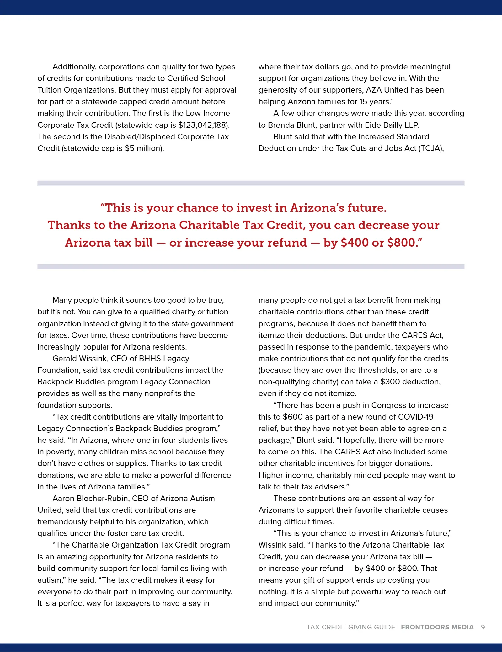 Arizona Tax Credit Guide 2020-2021 — Maricopa County Edition, page 9