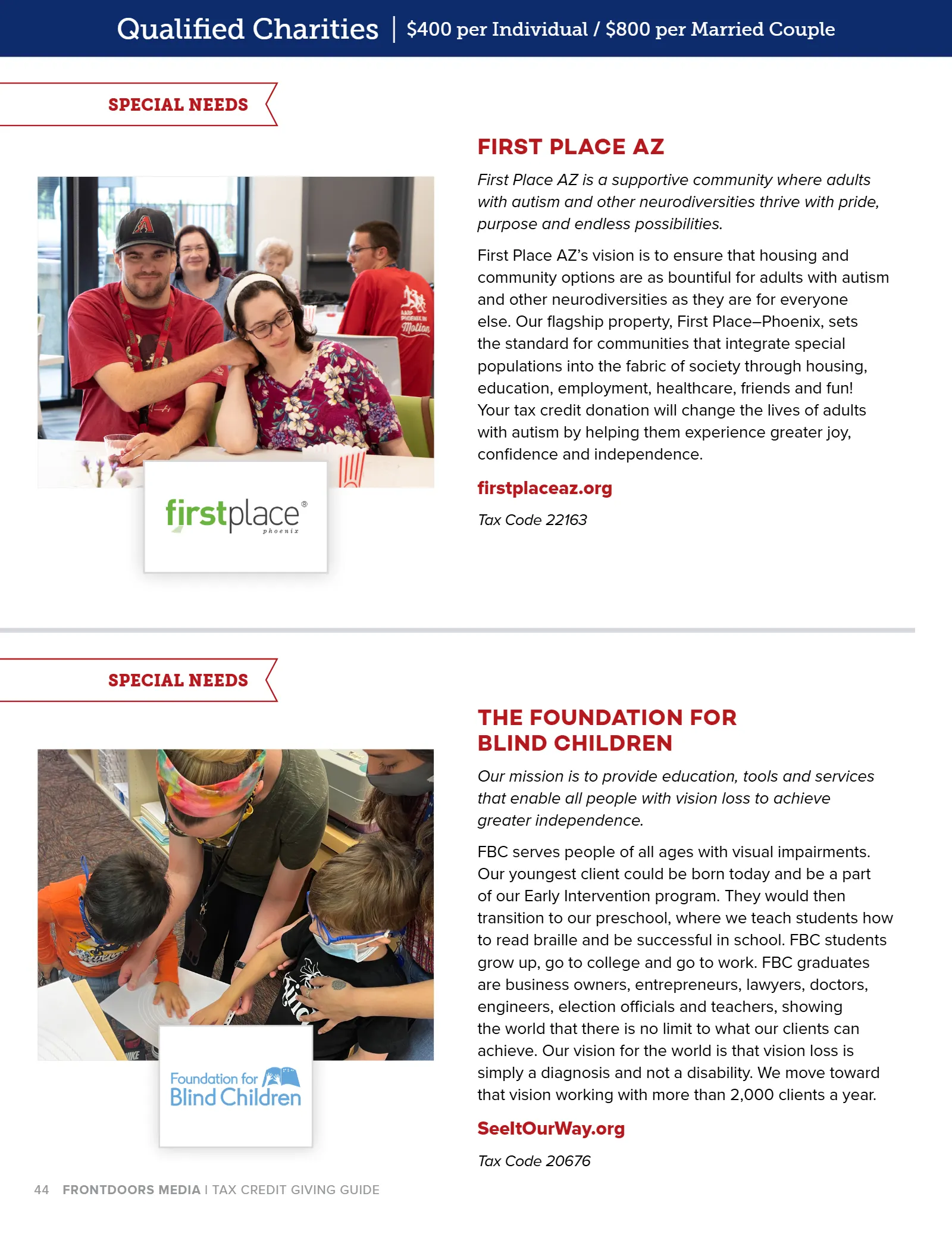 Arizona Tax Credit Guide 2021-22 — Maricopa County Edition, page 44