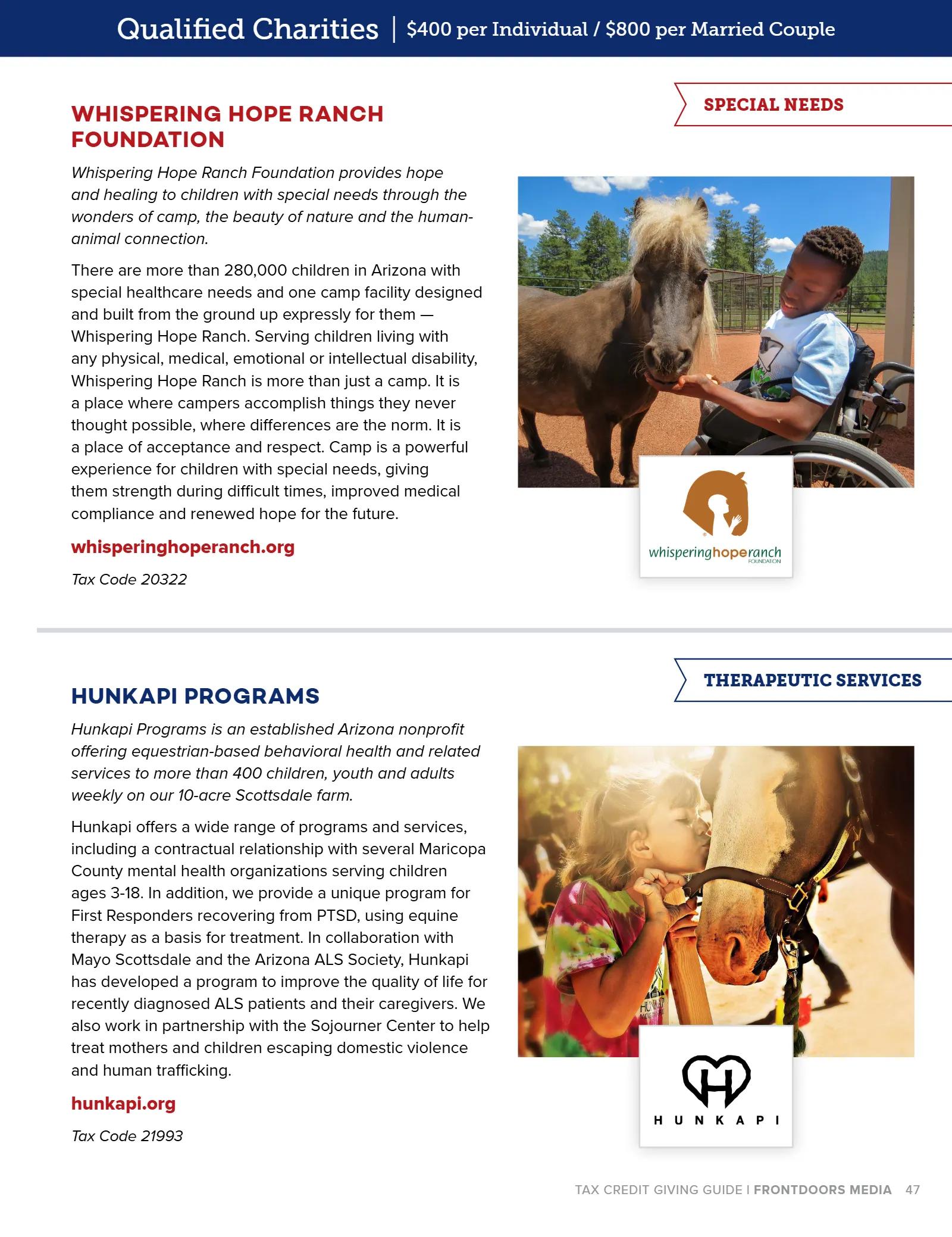Arizona Tax Credit Guide 2021-22 — Maricopa County Edition, page 47