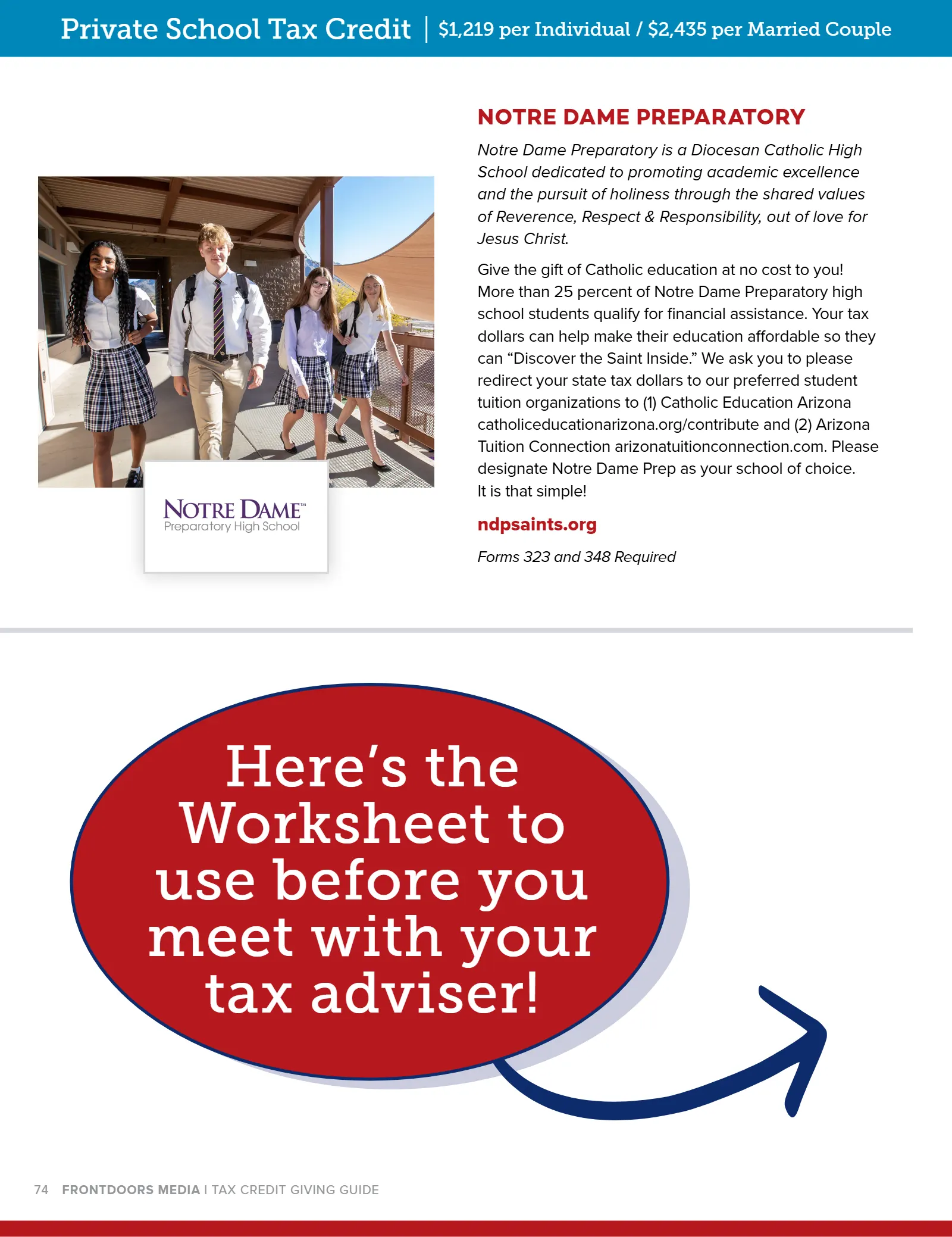 Arizona Tax Credit Guide 2021-22 — Maricopa County Edition, page 74