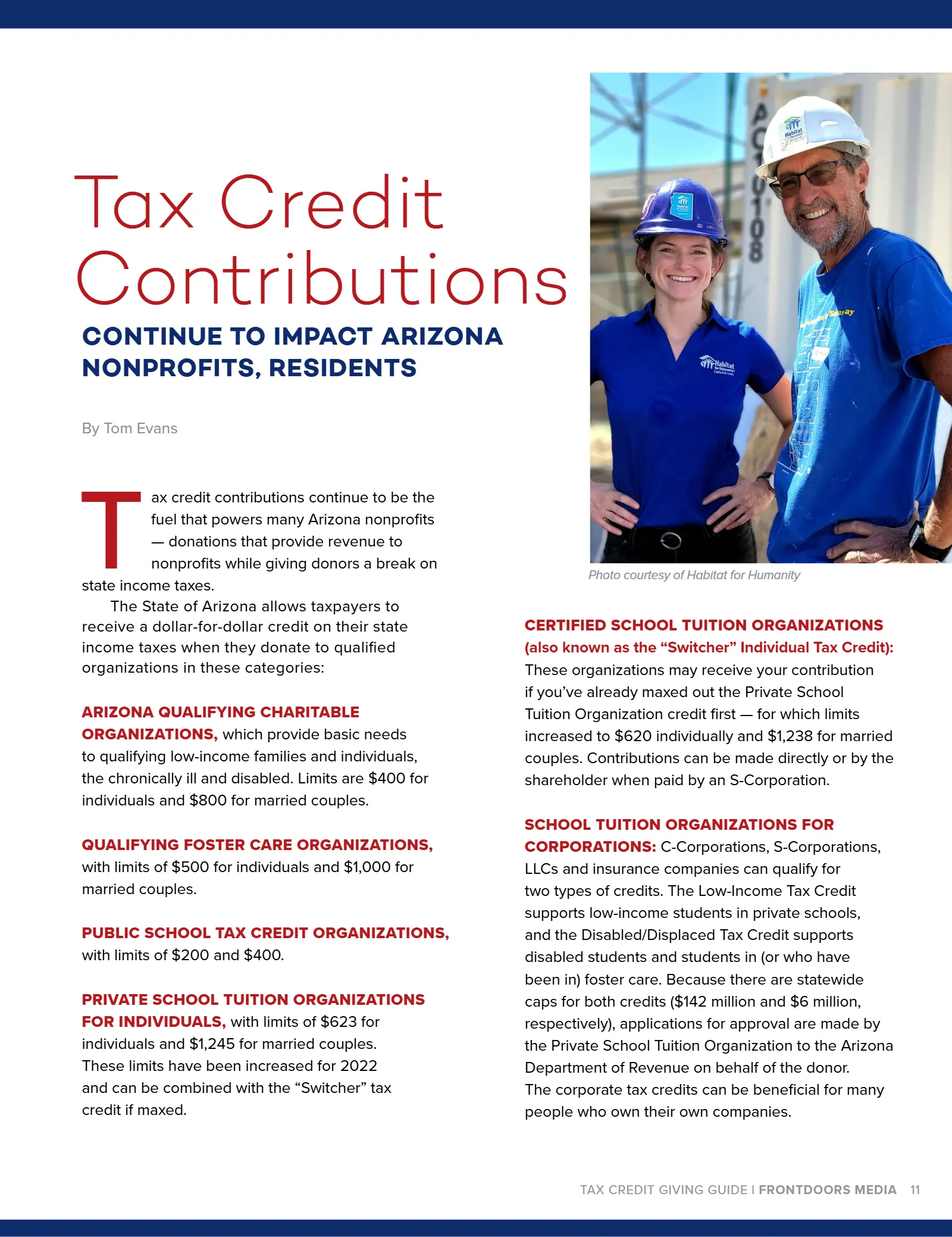 Arizona Tax Credit Guide 2022-23 — Maricopa County Edition, page 11