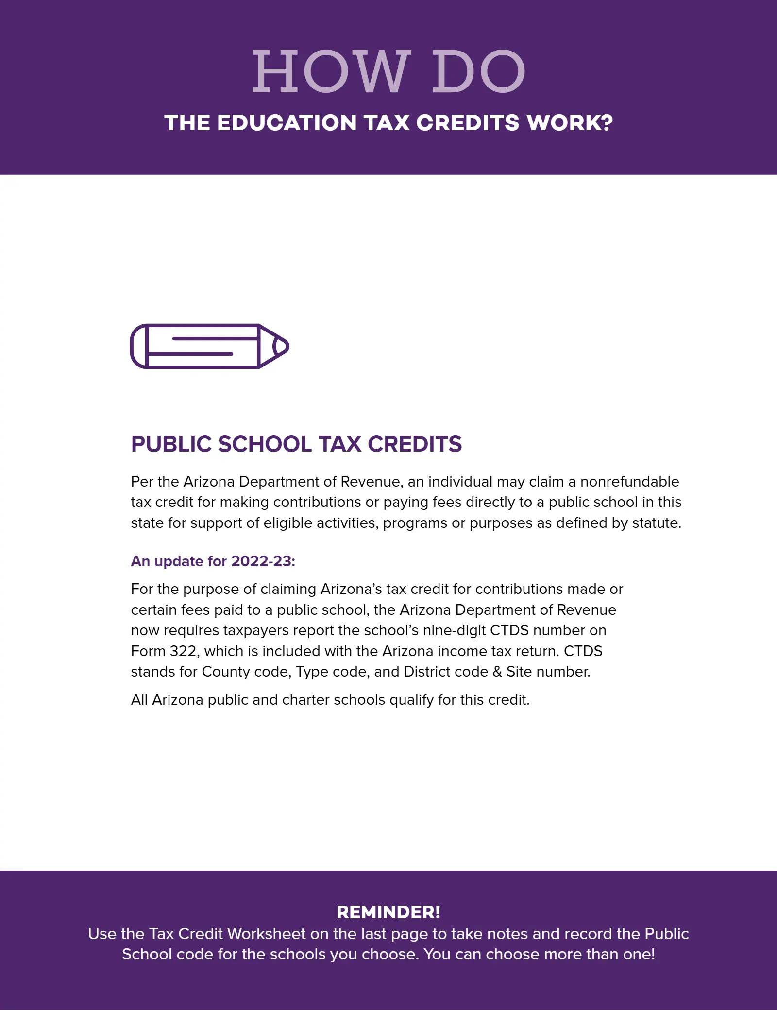 Arizona Tax Credit Guide 2022-23 — Maricopa County Edition, page 72