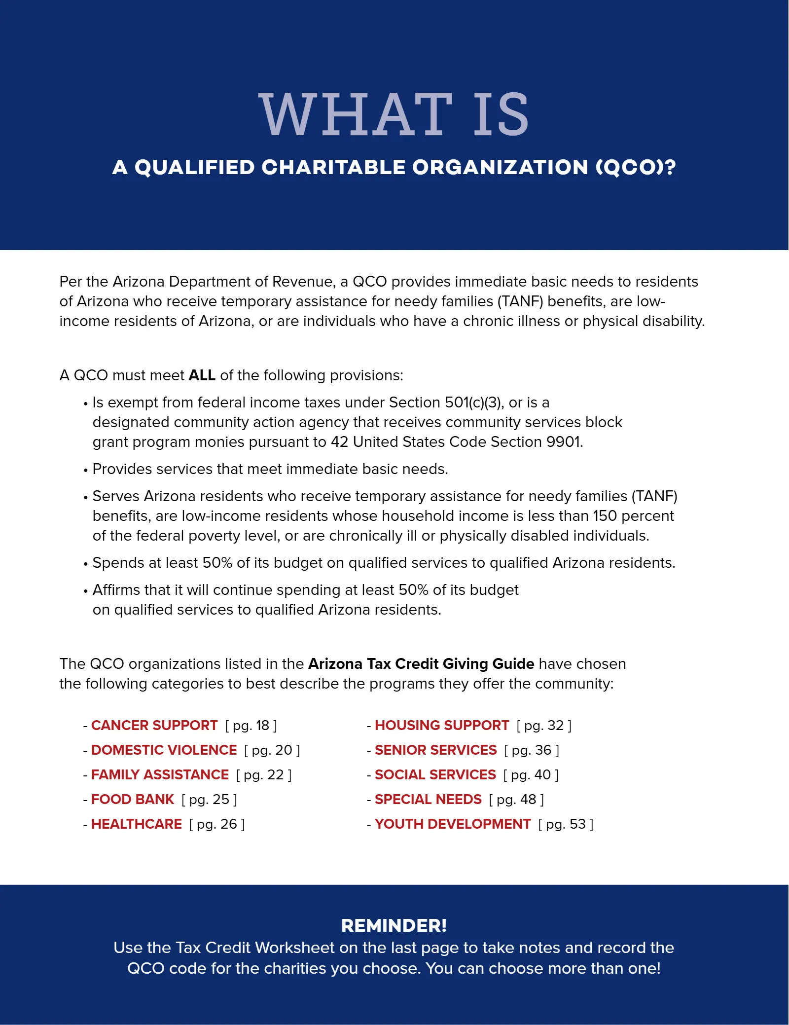 Arizona Tax Credit Guide 2023-24 — Maricopa County Edition, page 18