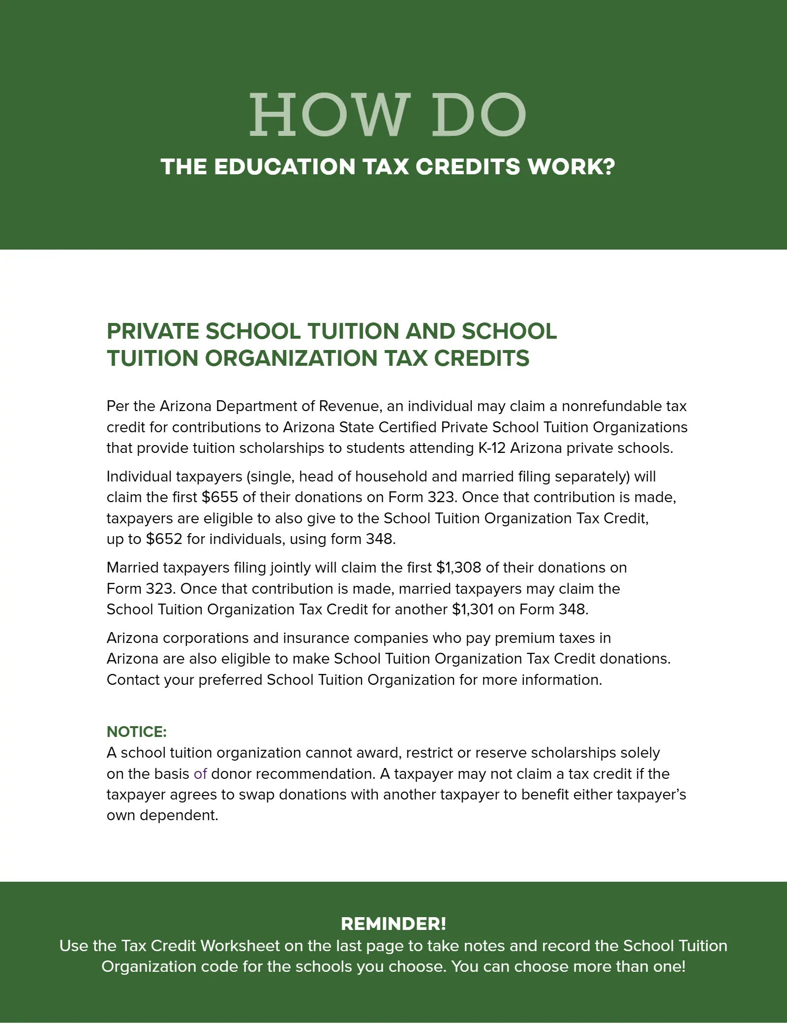 Arizona Tax Credit Guide 2023-24 — Maricopa County Edition, page 78