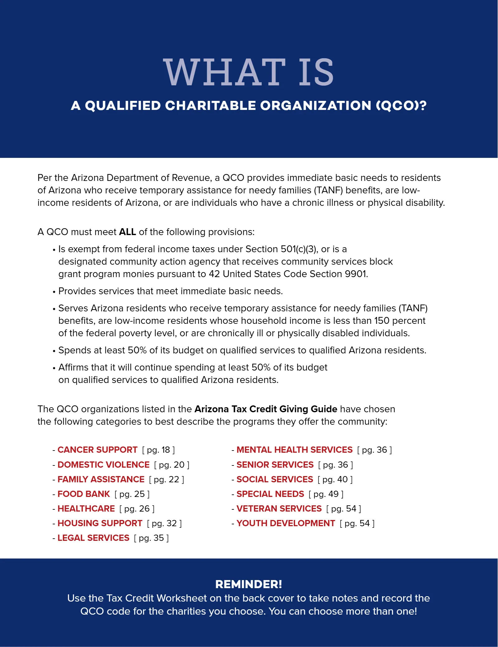 Arizona Tax Credit Guide 2024-25 — Maricopa County Edition, page 18