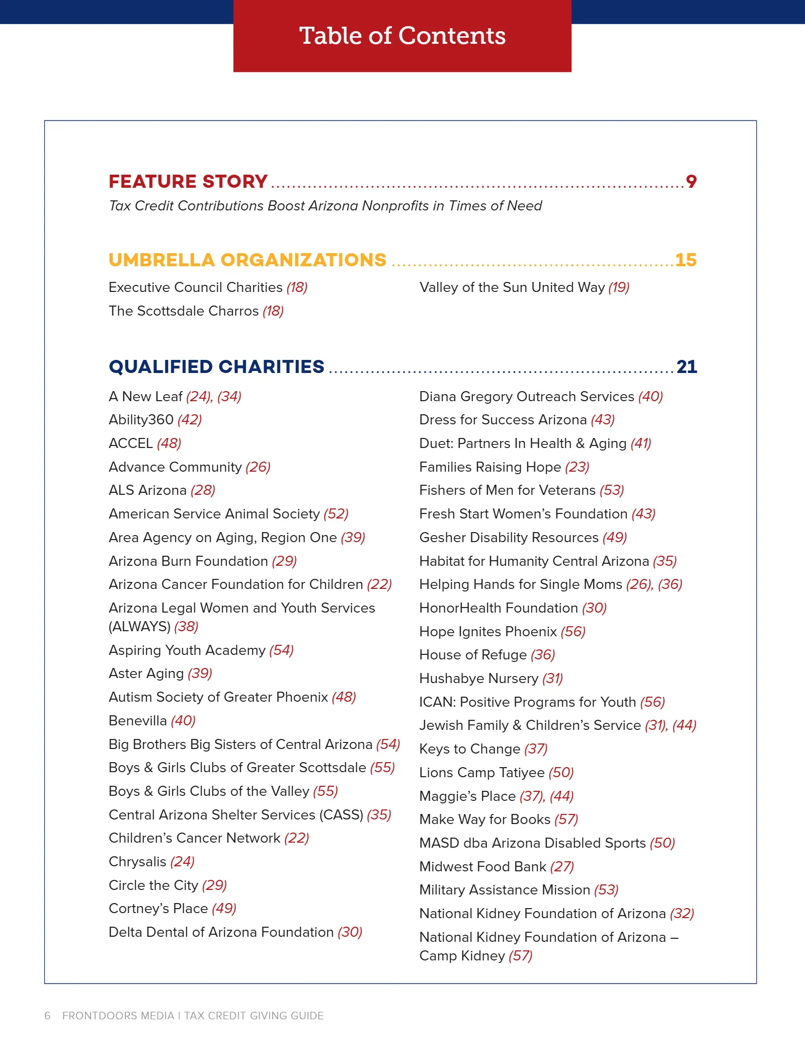 Arizona Tax Credit Guide 2025-26 — Maricopa County Edition, page 6