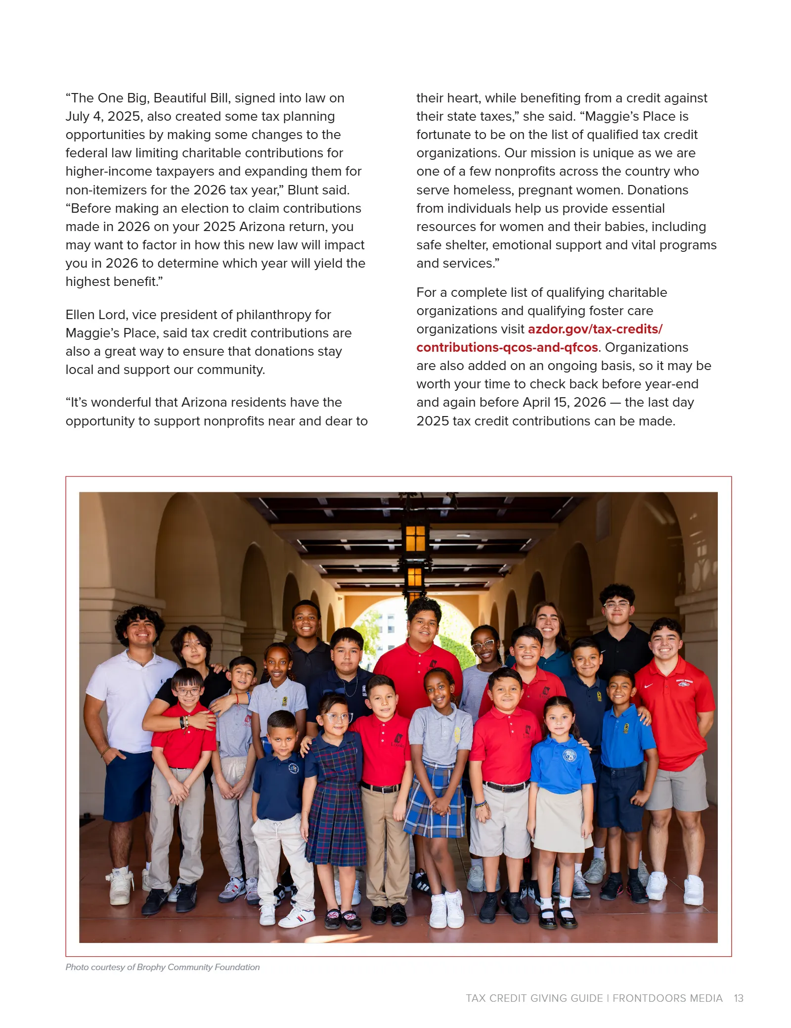 Arizona Tax Credit Guide 2025-26 — Maricopa County Edition, page 13