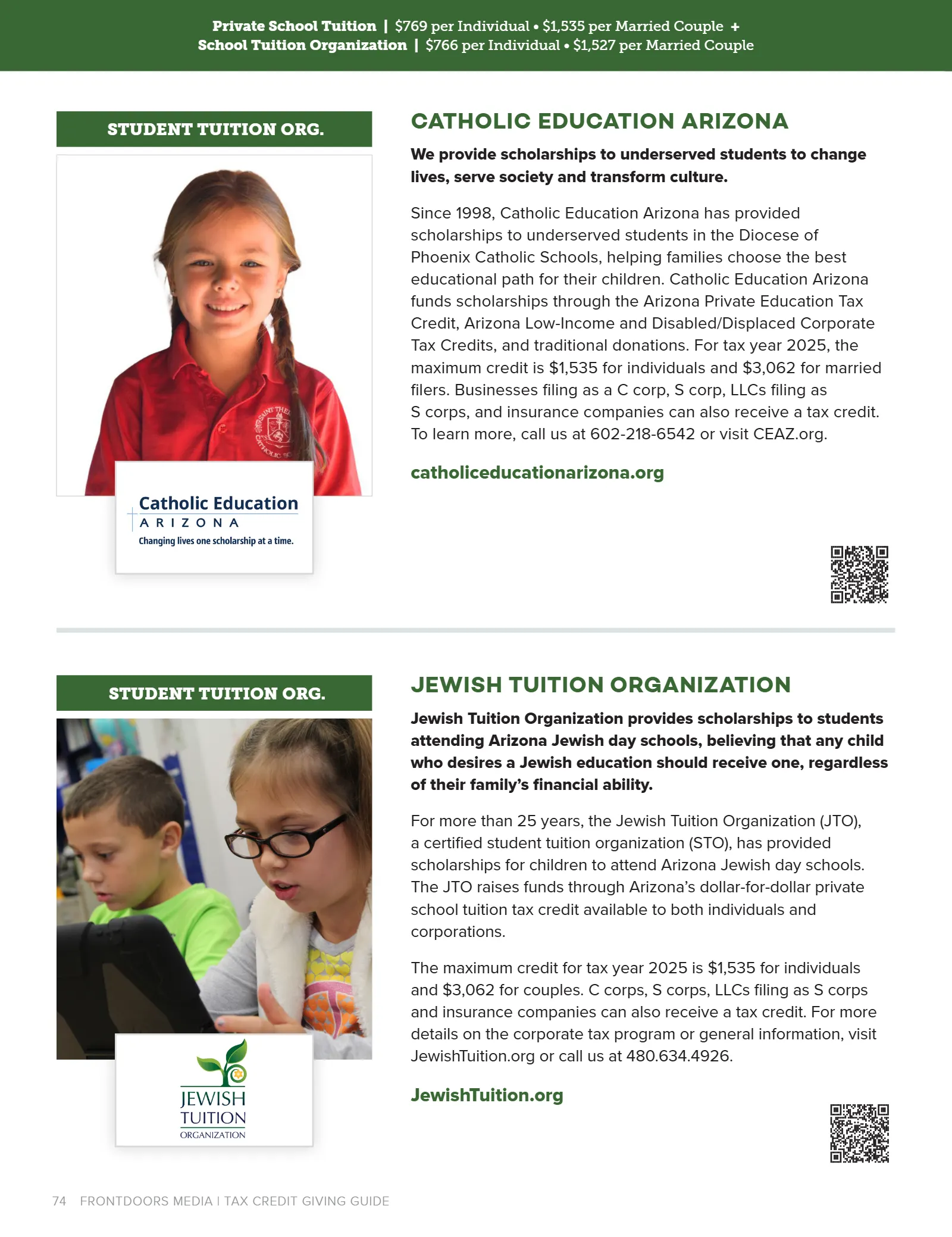 Arizona Tax Credit Guide 2025-26 — Maricopa County Edition, page 74