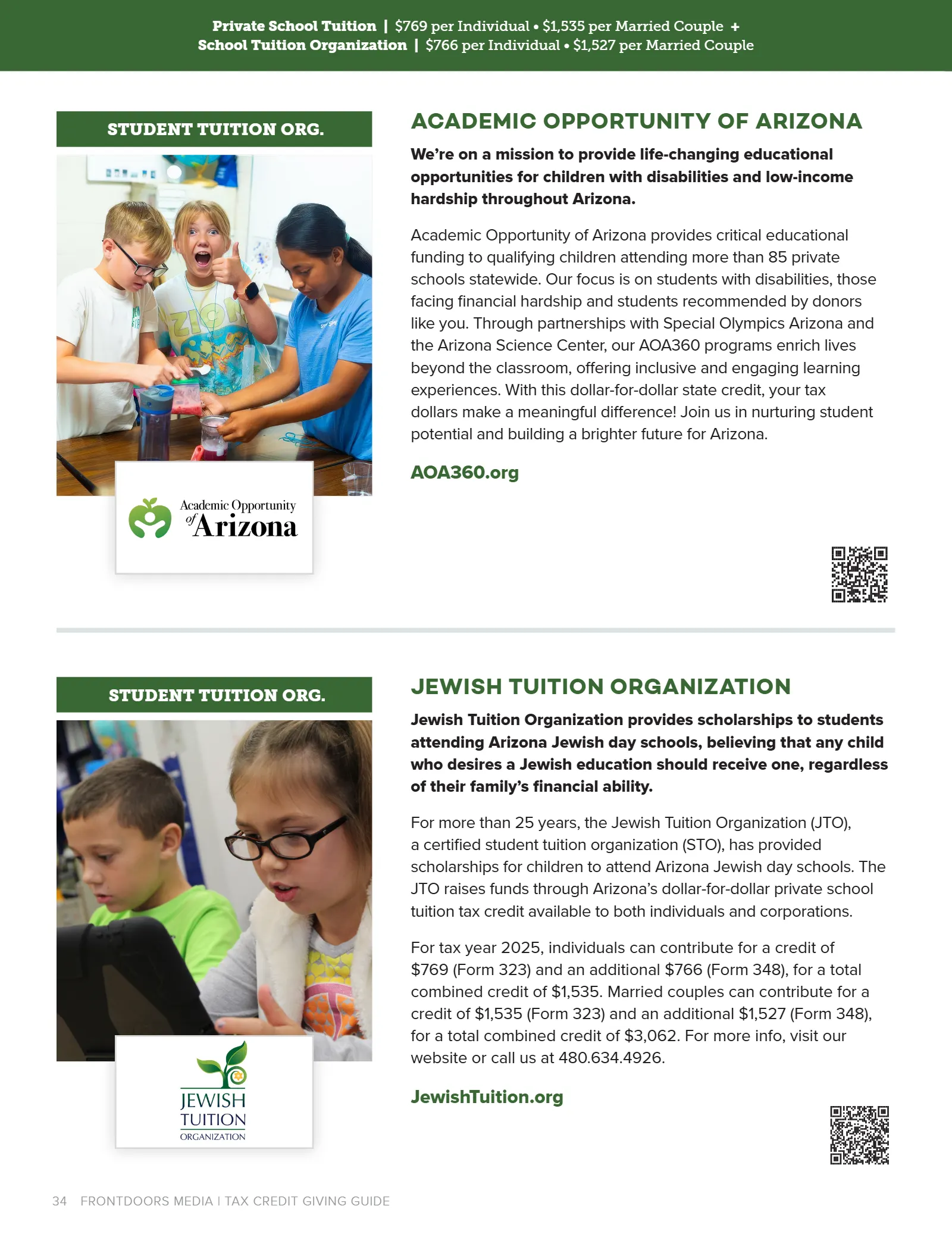 Arizona Tax Credit Guide 2025-26 — Tucson Area Edition, page 34