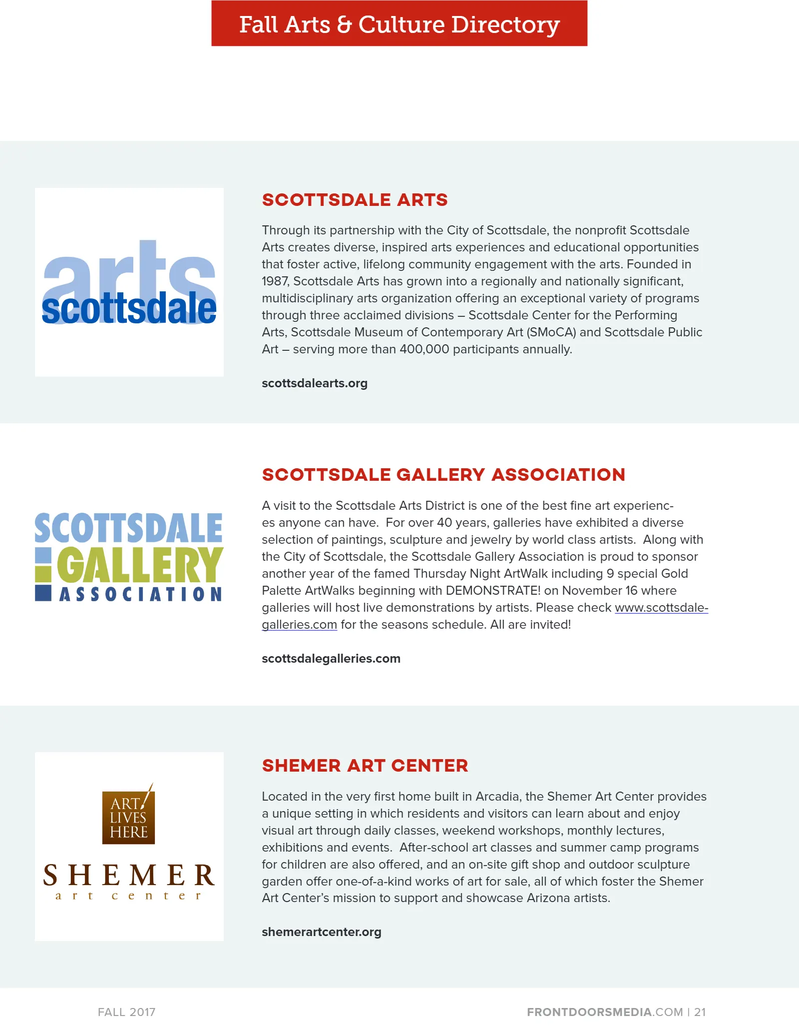 2017 Fall Arts & Culture Directory, page 21