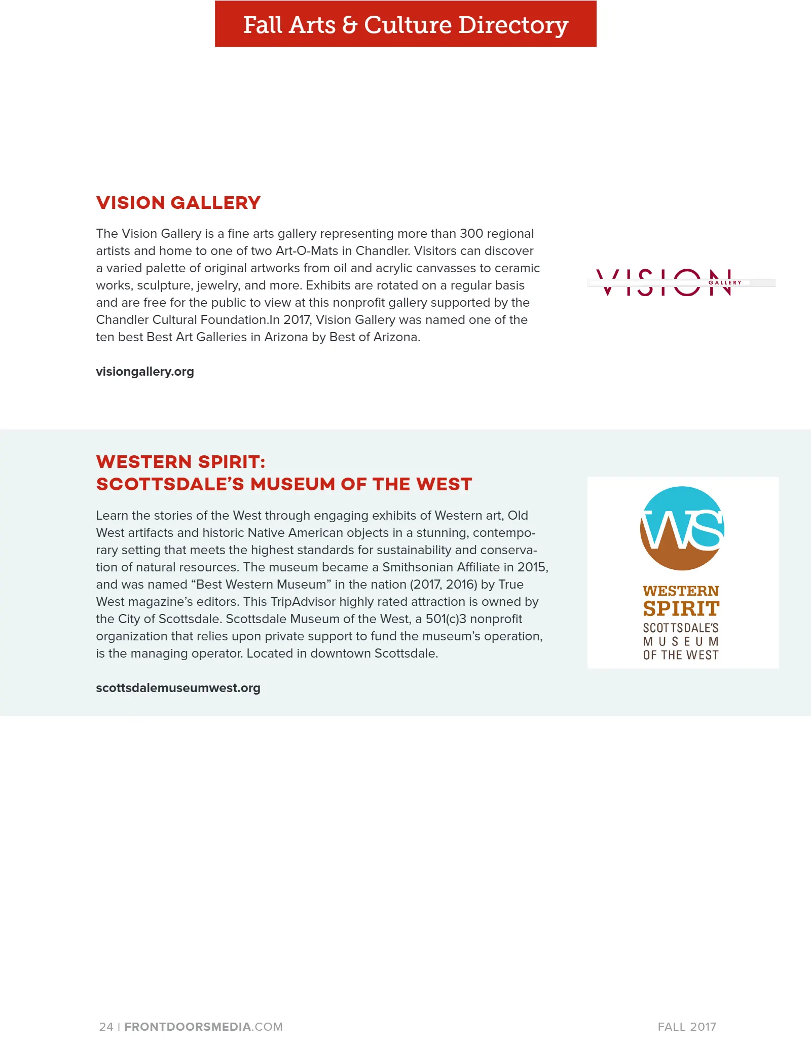 2017 Fall Arts & Culture Directory, page 24