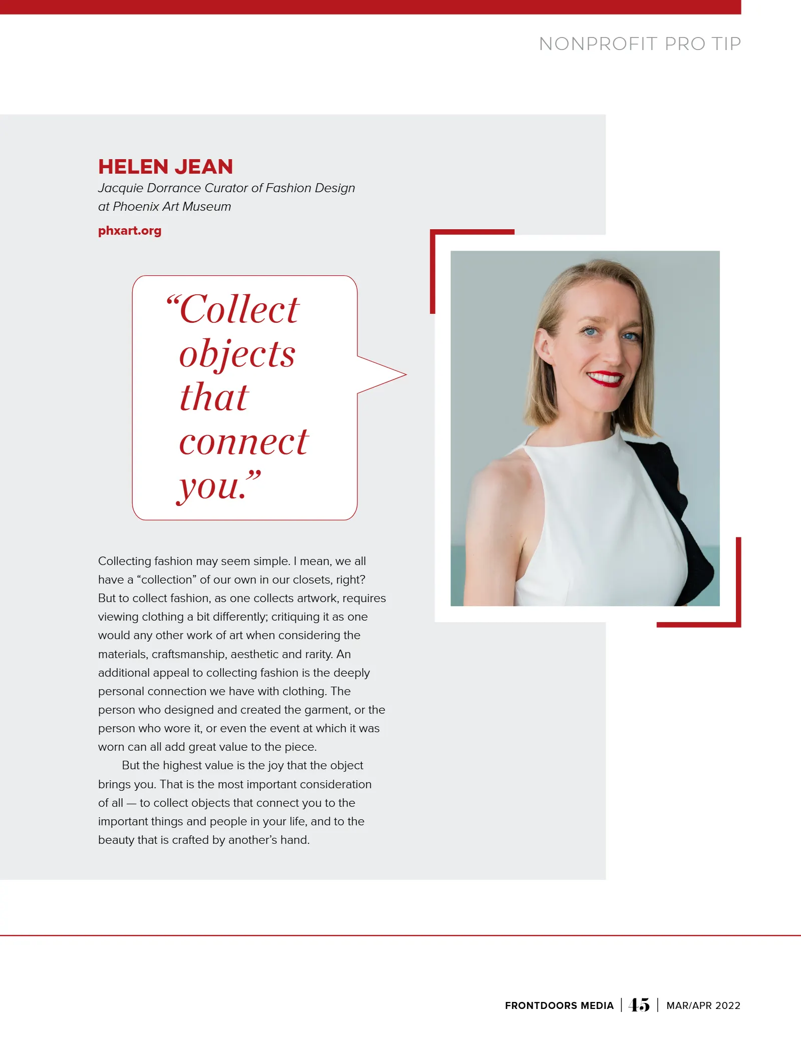 March/April 2022 - The Spring Philanthropy Issue, page 47