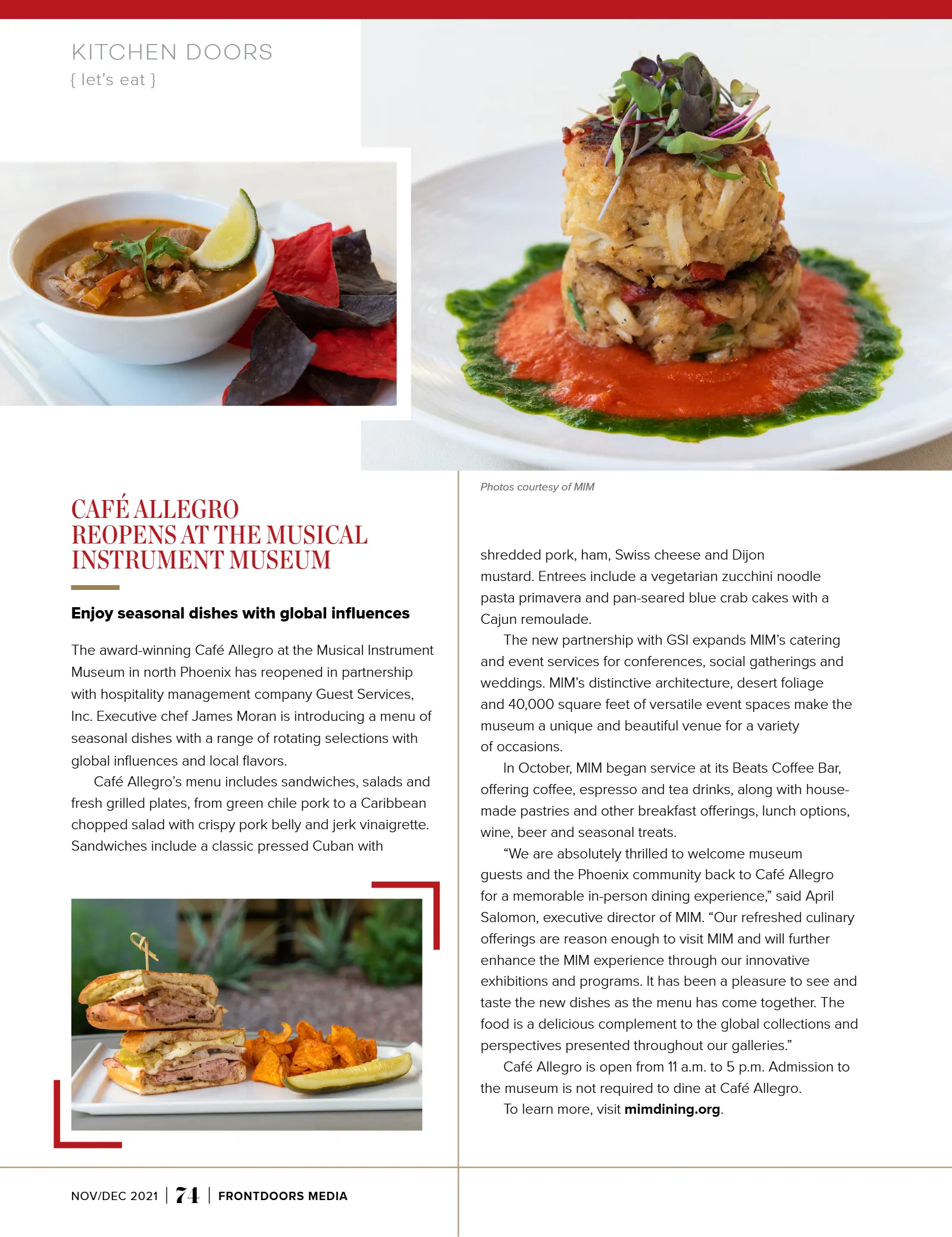 November/December 2021 - The Holiday Issue, page 74