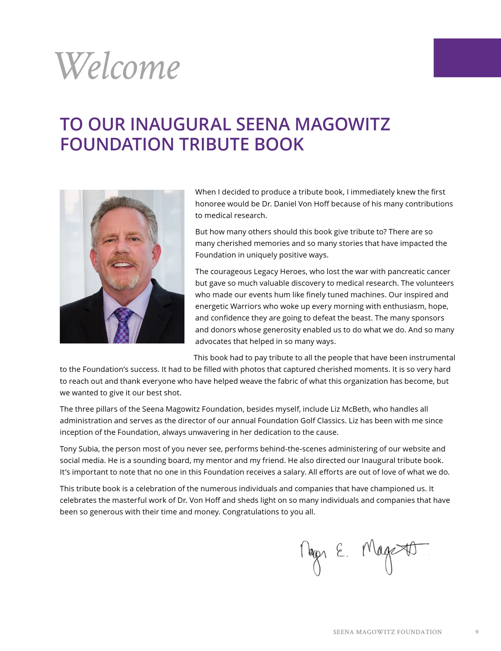 Seena Magowitz Foundation - Honoring Impact, page 9