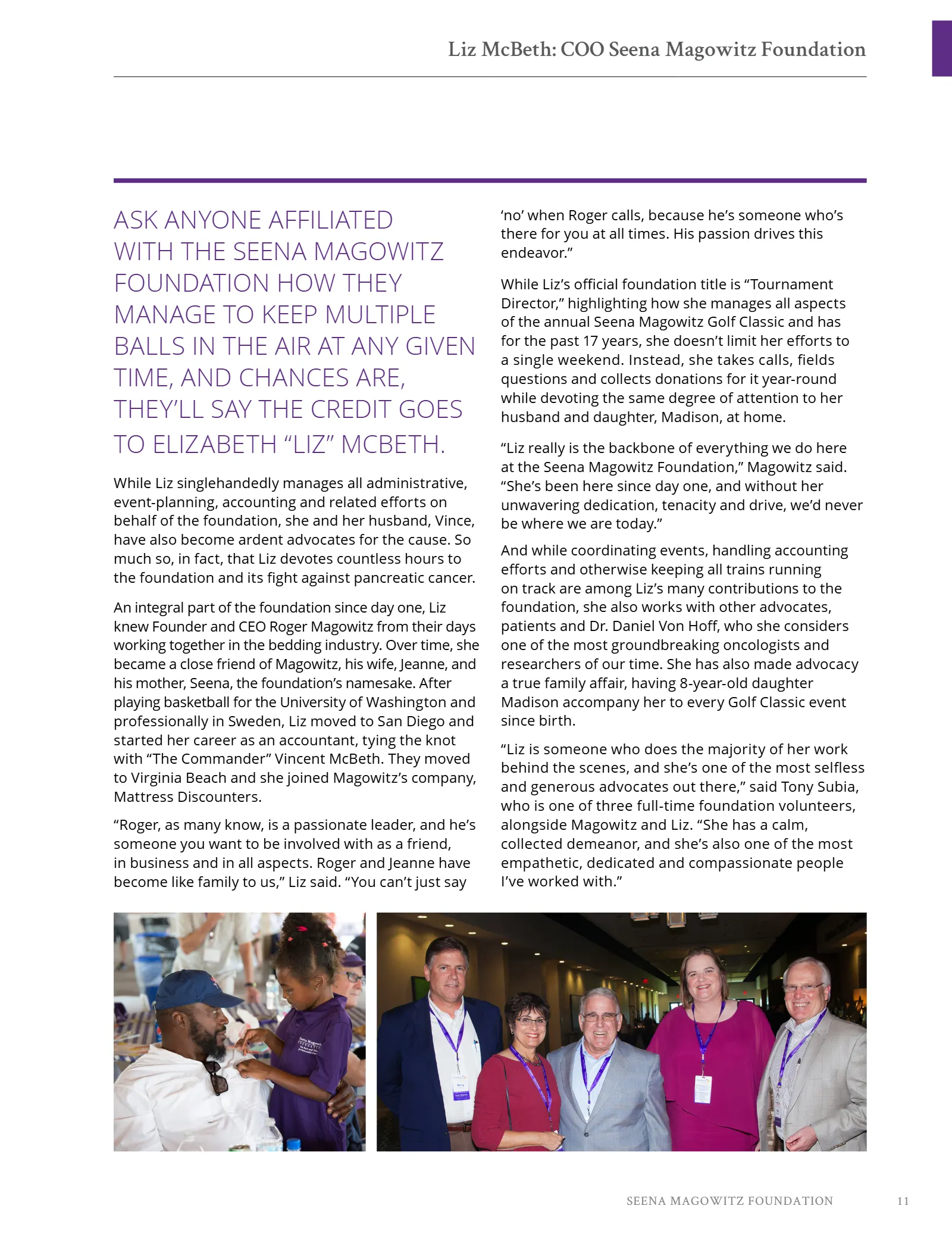 Seena Magowitz Foundation - Honoring Impact, page 11