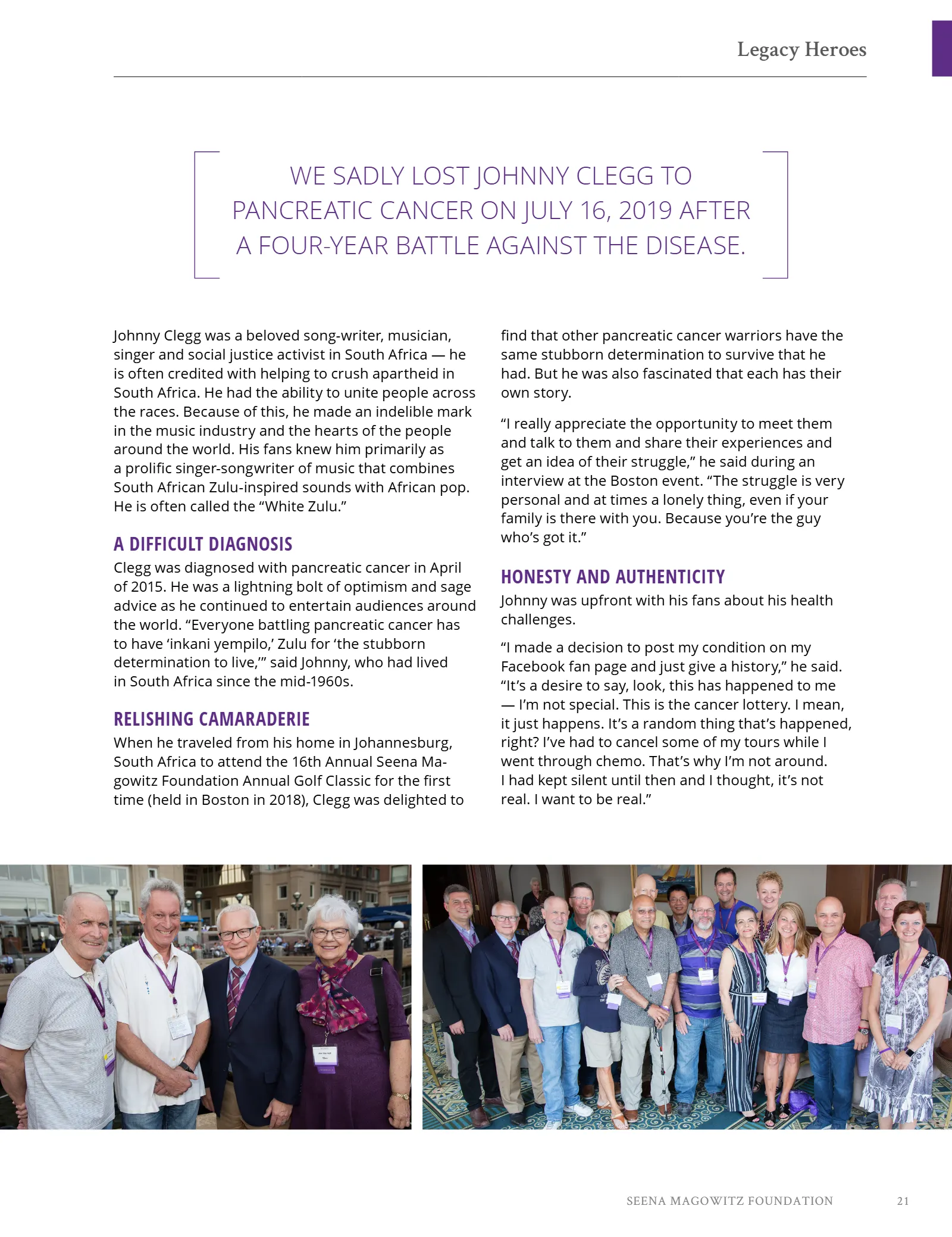 Seena Magowitz Foundation - Honoring Impact, page 21