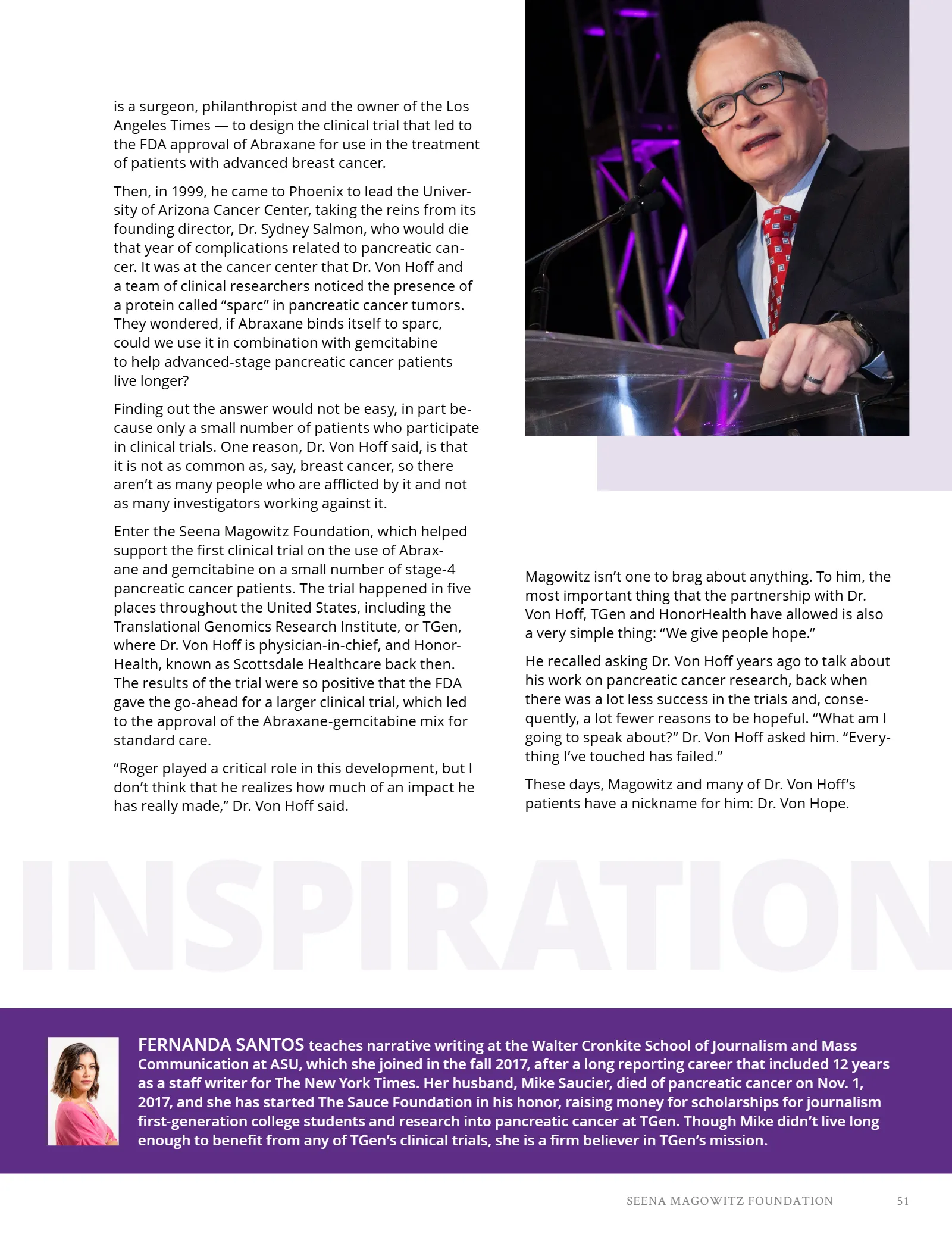 Seena Magowitz Foundation - Honoring Impact, page 51
