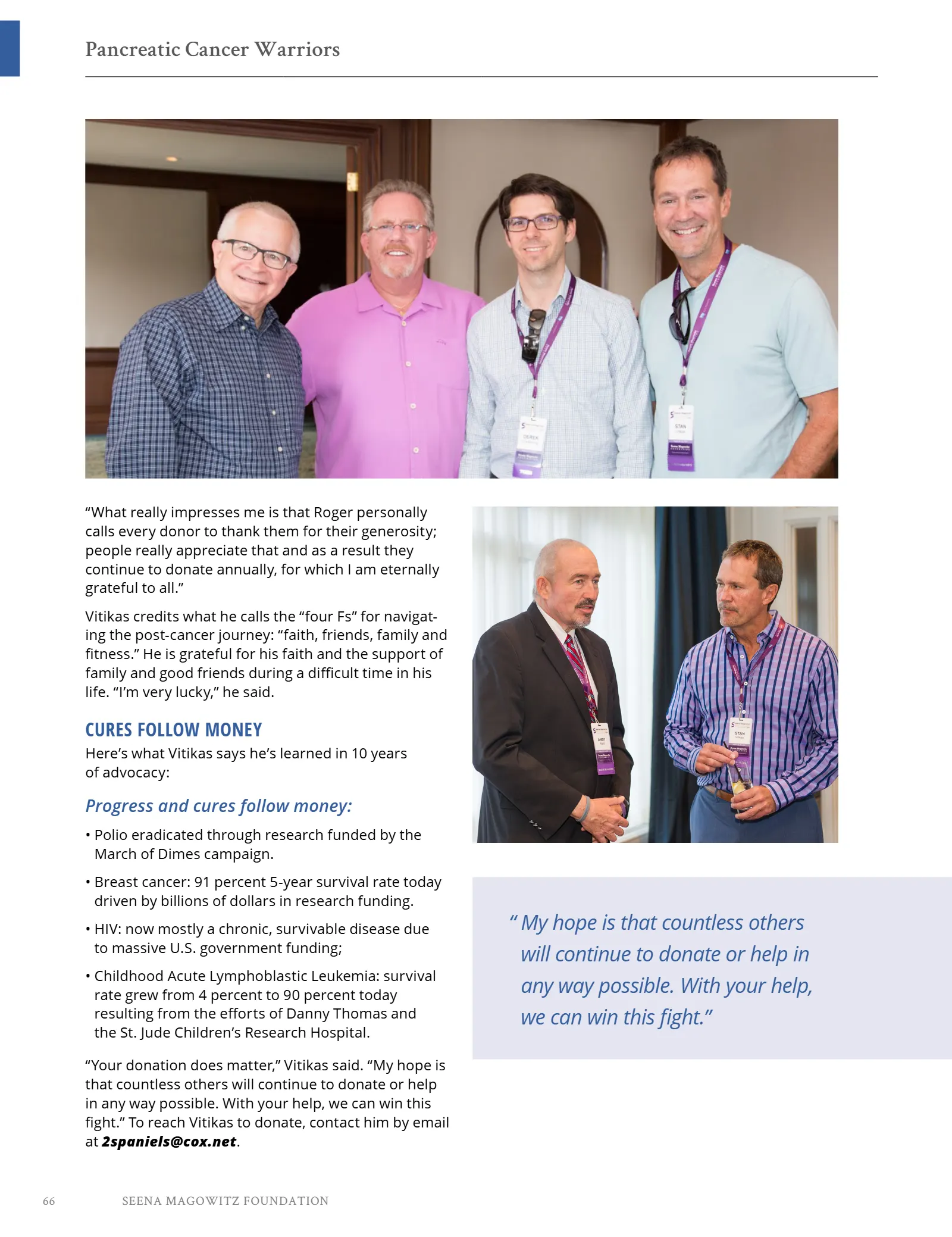 Seena Magowitz Foundation - Honoring Impact, page 66