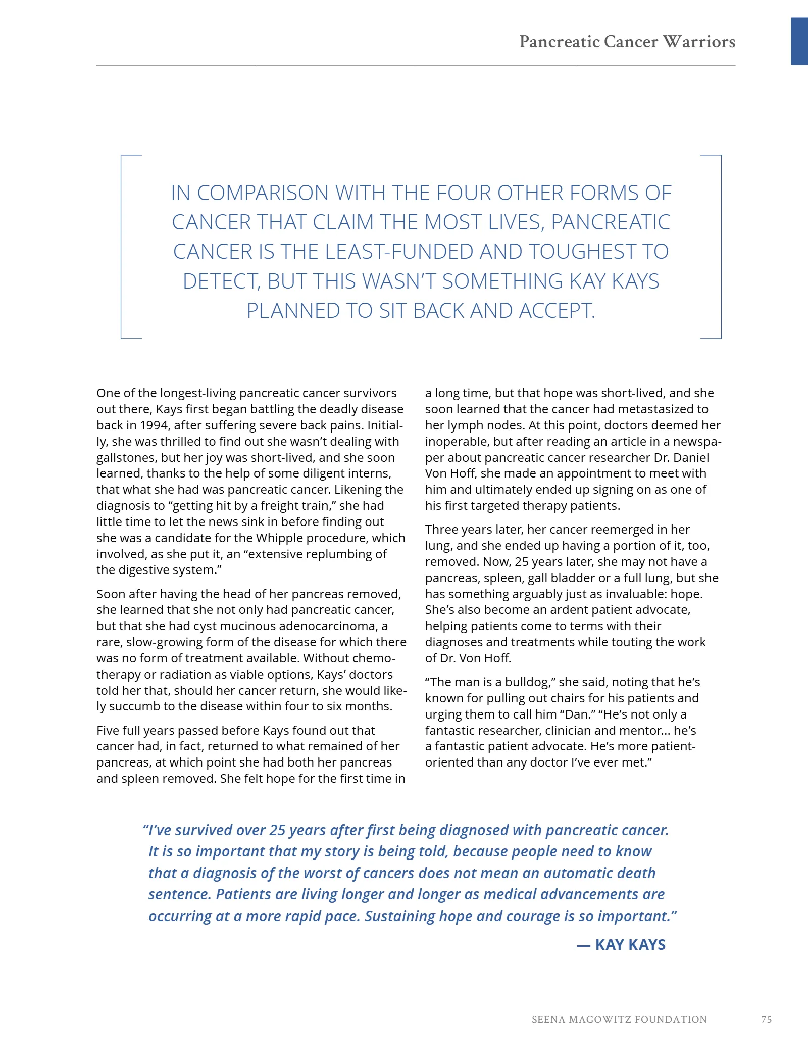Seena Magowitz Foundation - Honoring Impact, page 75