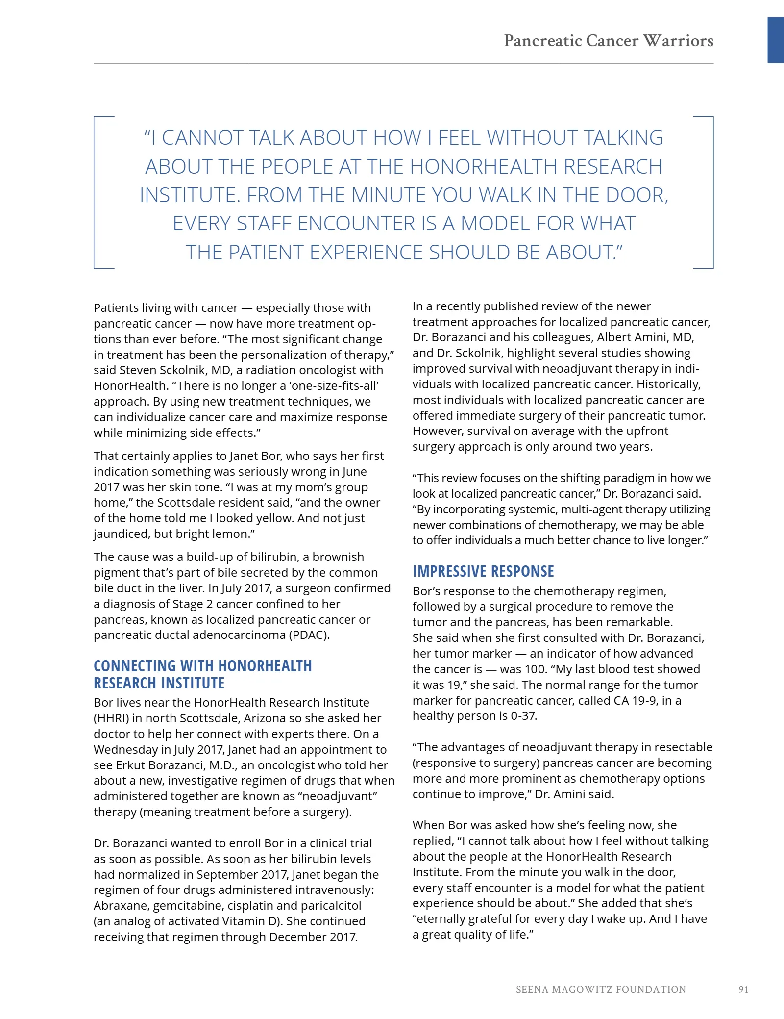 Seena Magowitz Foundation - Honoring Impact, page 91