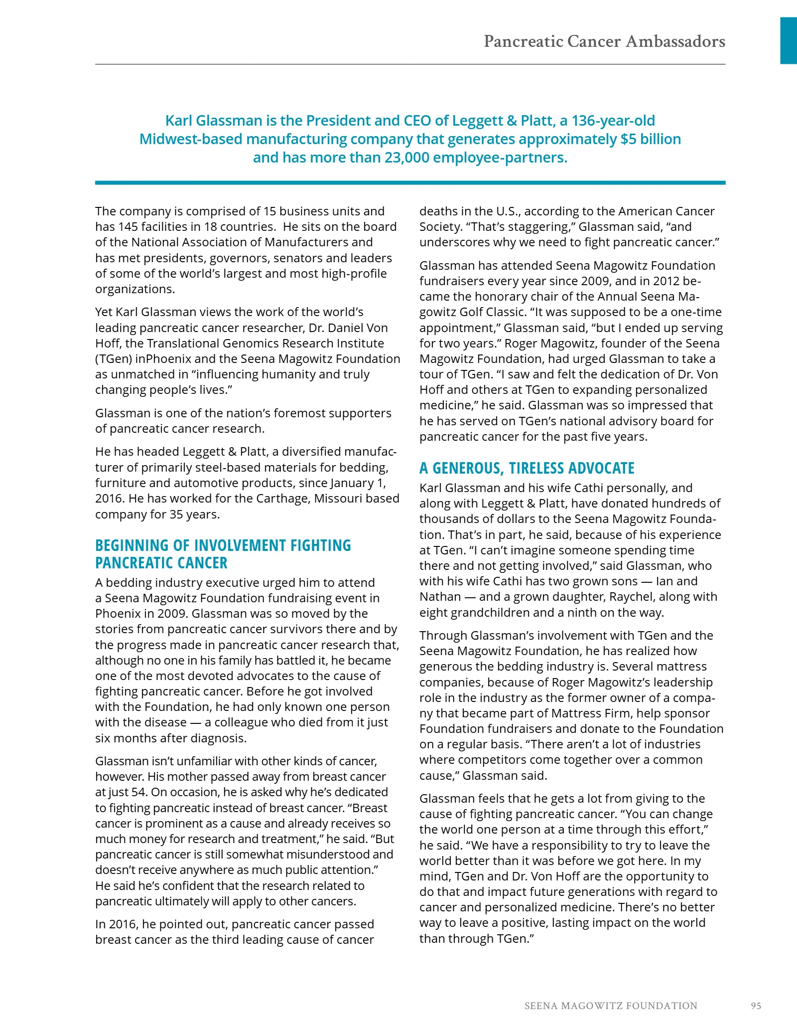 Seena Magowitz Foundation - Honoring Impact, page 95