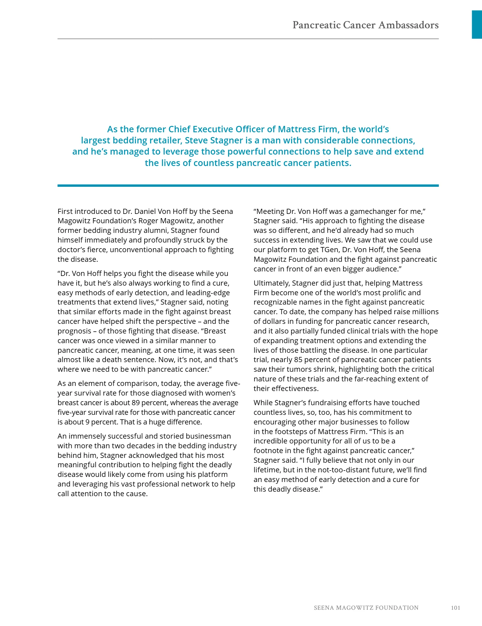 Seena Magowitz Foundation - Honoring Impact, page 101