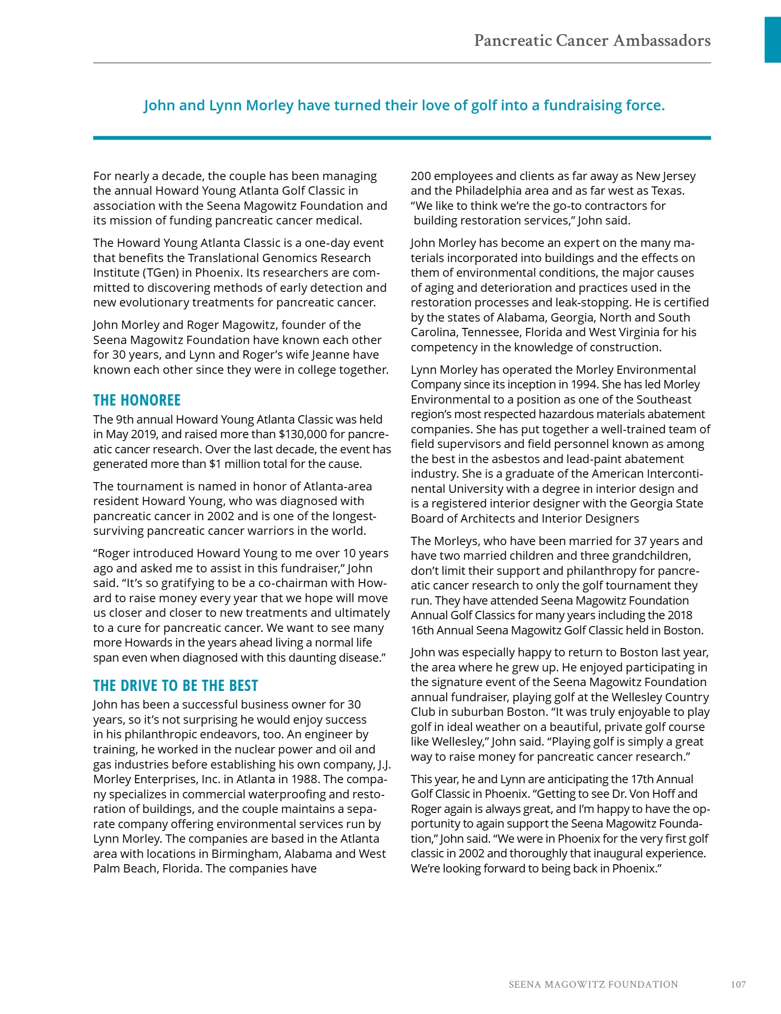 Seena Magowitz Foundation - Honoring Impact, page 107